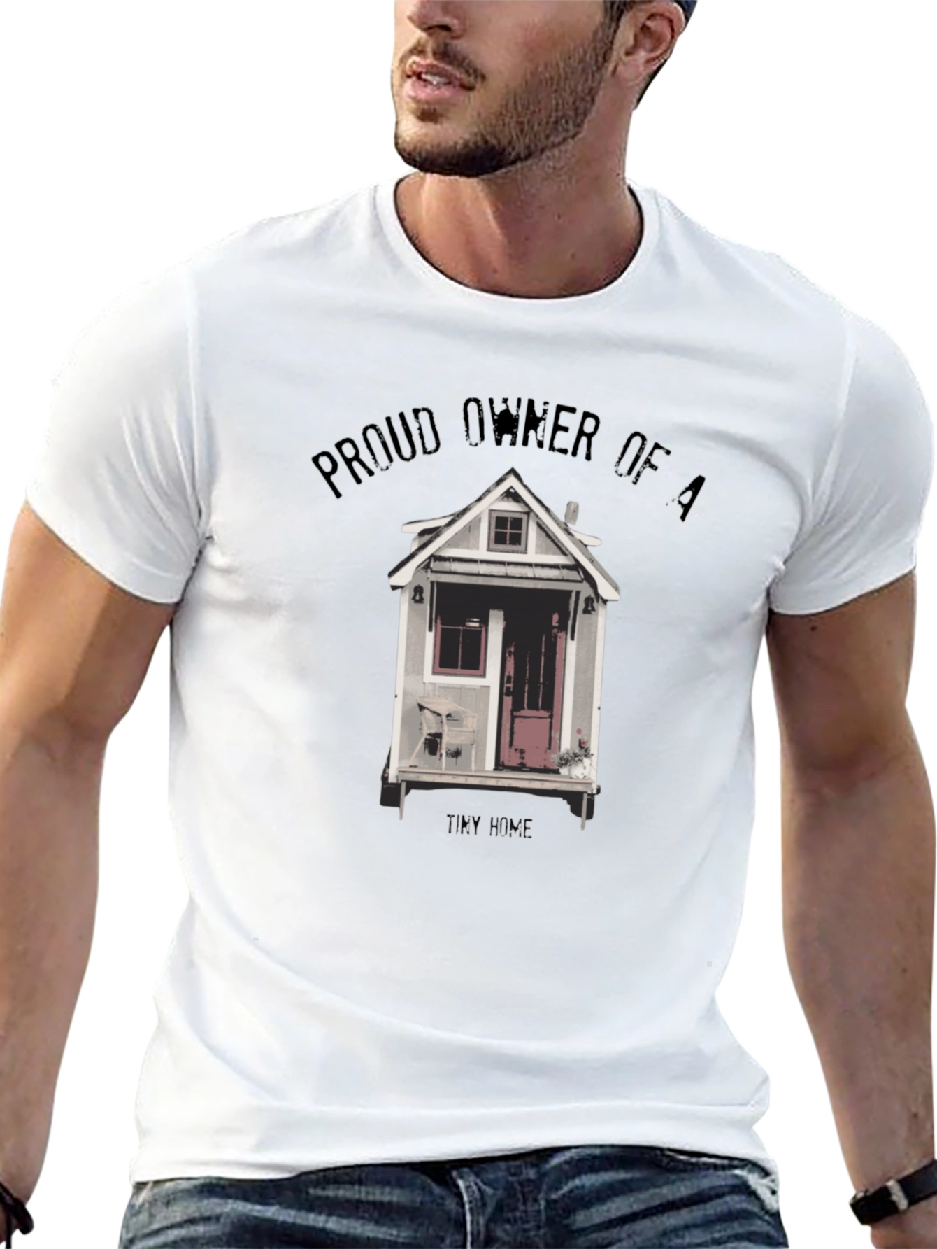 Black Proud Tiny Home Owner Graphic Tee - Black view 13