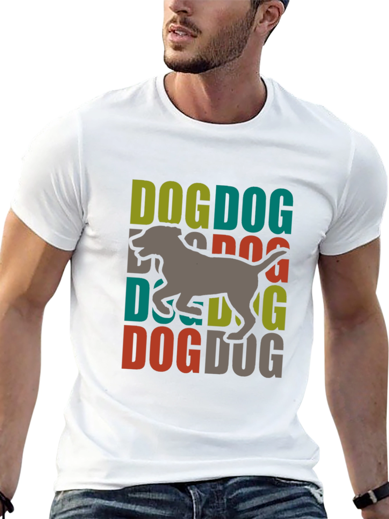 Black Dog Graphic Print Tee - Trendy Dog Lover T-Shirt view 13