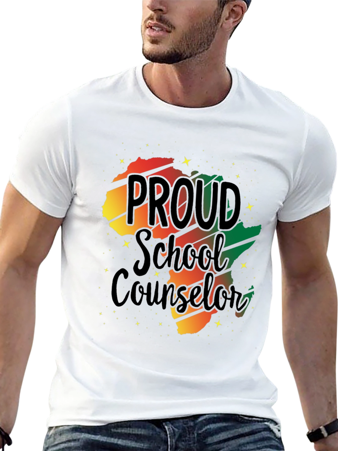 Proud School Counselor Black Pride T-Shirt - 13