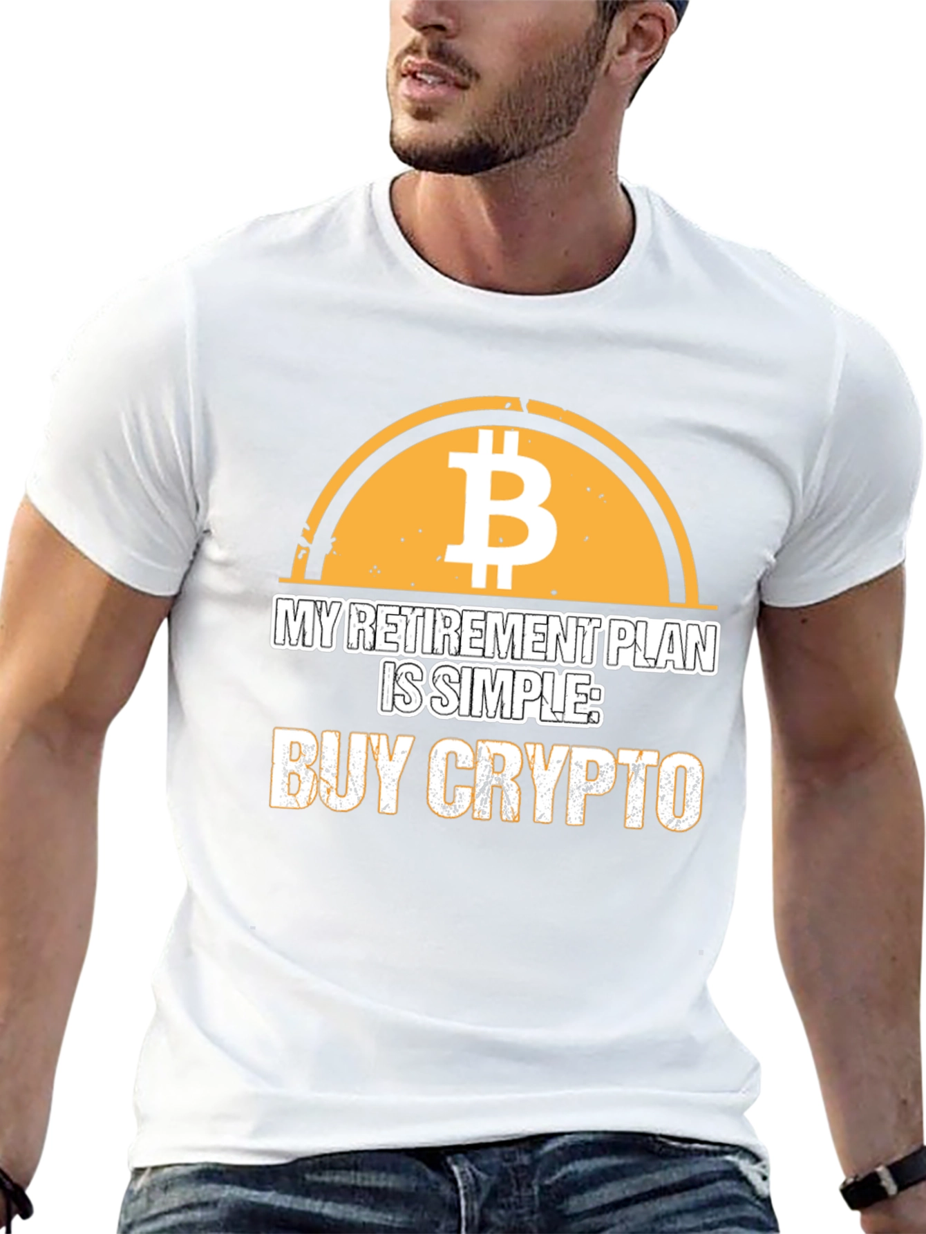 Black Buy Crypto Retirement Plan T-Shirt view 13