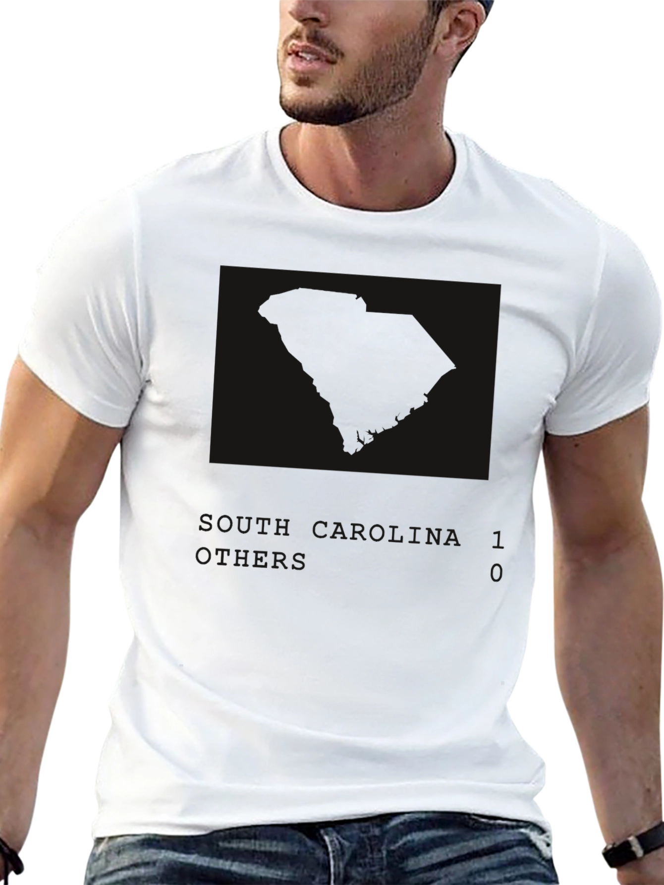 Black Men's Black Graphic T-Shirt view 13