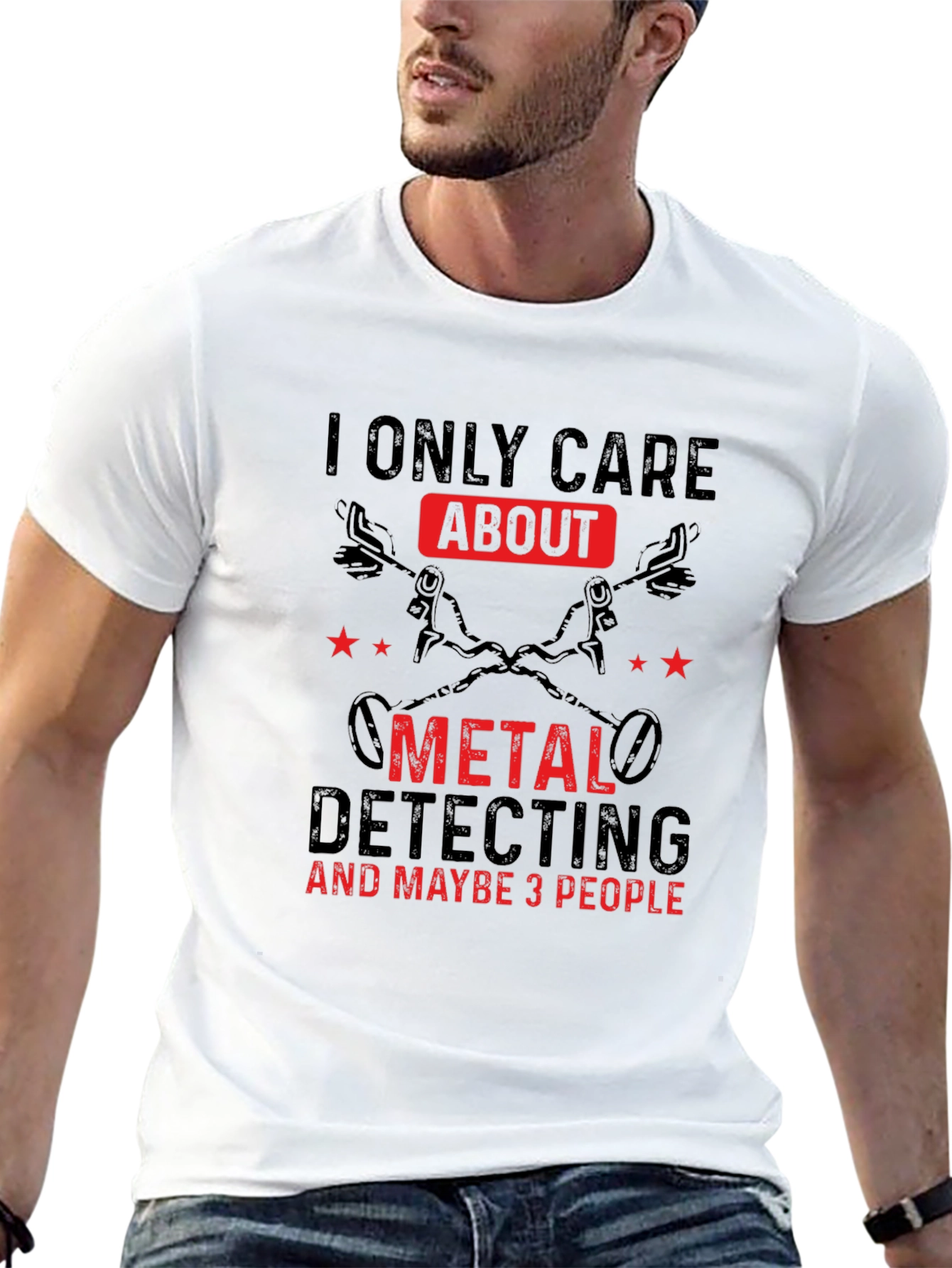 Black Metal Detecting T-Shirt - I Only Care About view 13