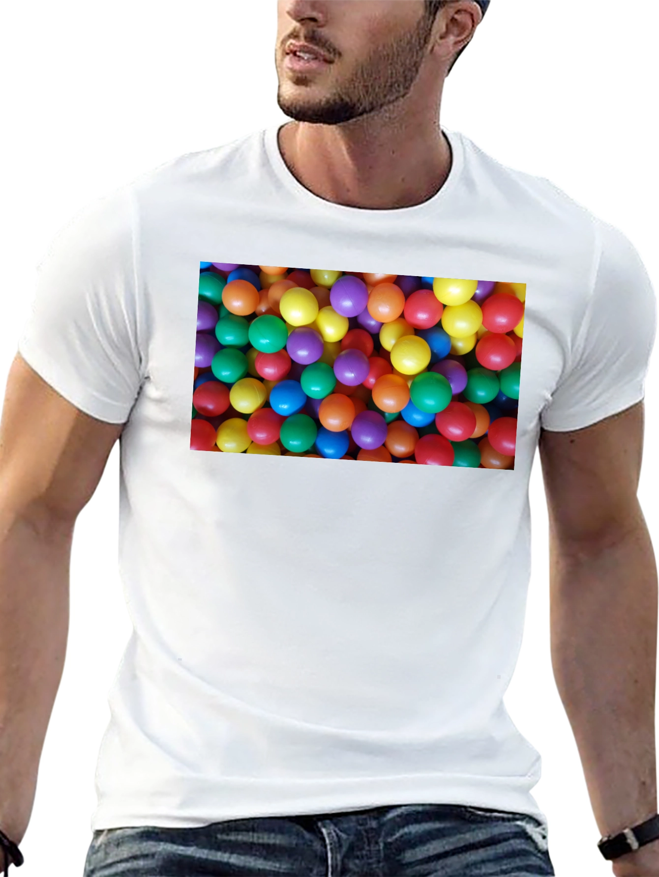 Black Fun Ball Pit T-Shirt - Novelty Graphic Tee view 13