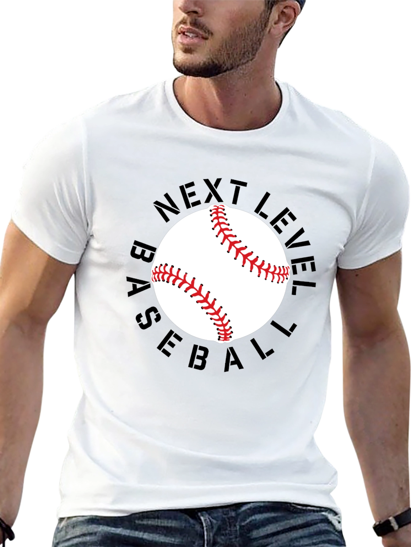 Black Next Level Baseball Graphic Tee view 13