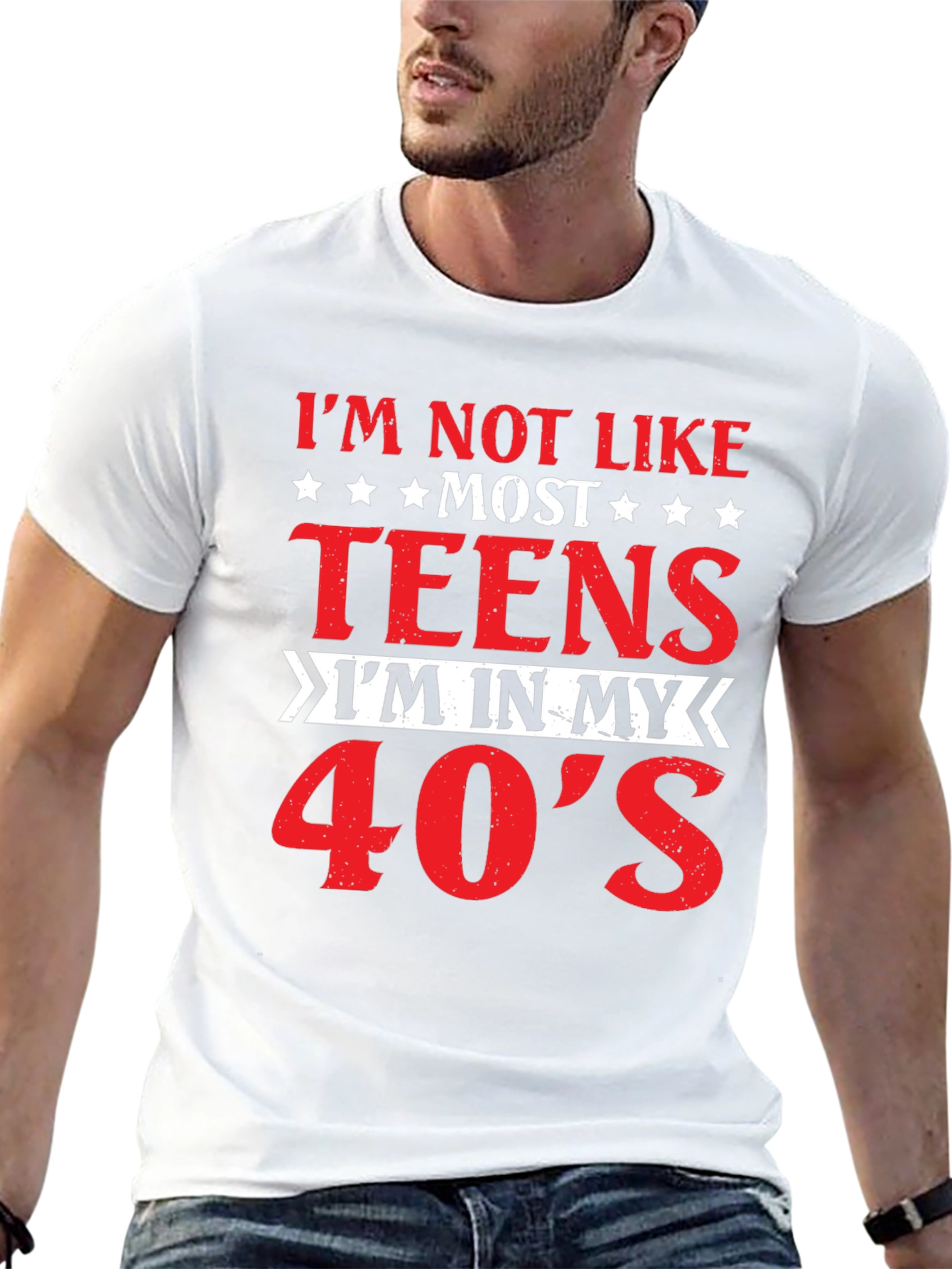 Black I'm Not Like Most Teens T-Shirt 40s view 13
