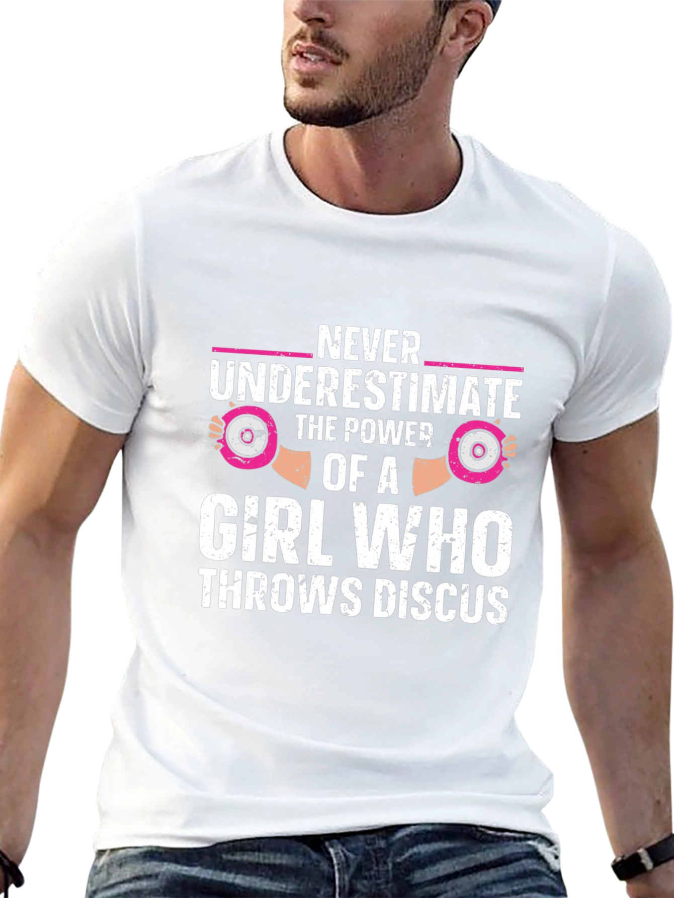 Black Girl Discus Thrower Power T-Shirt view 13
