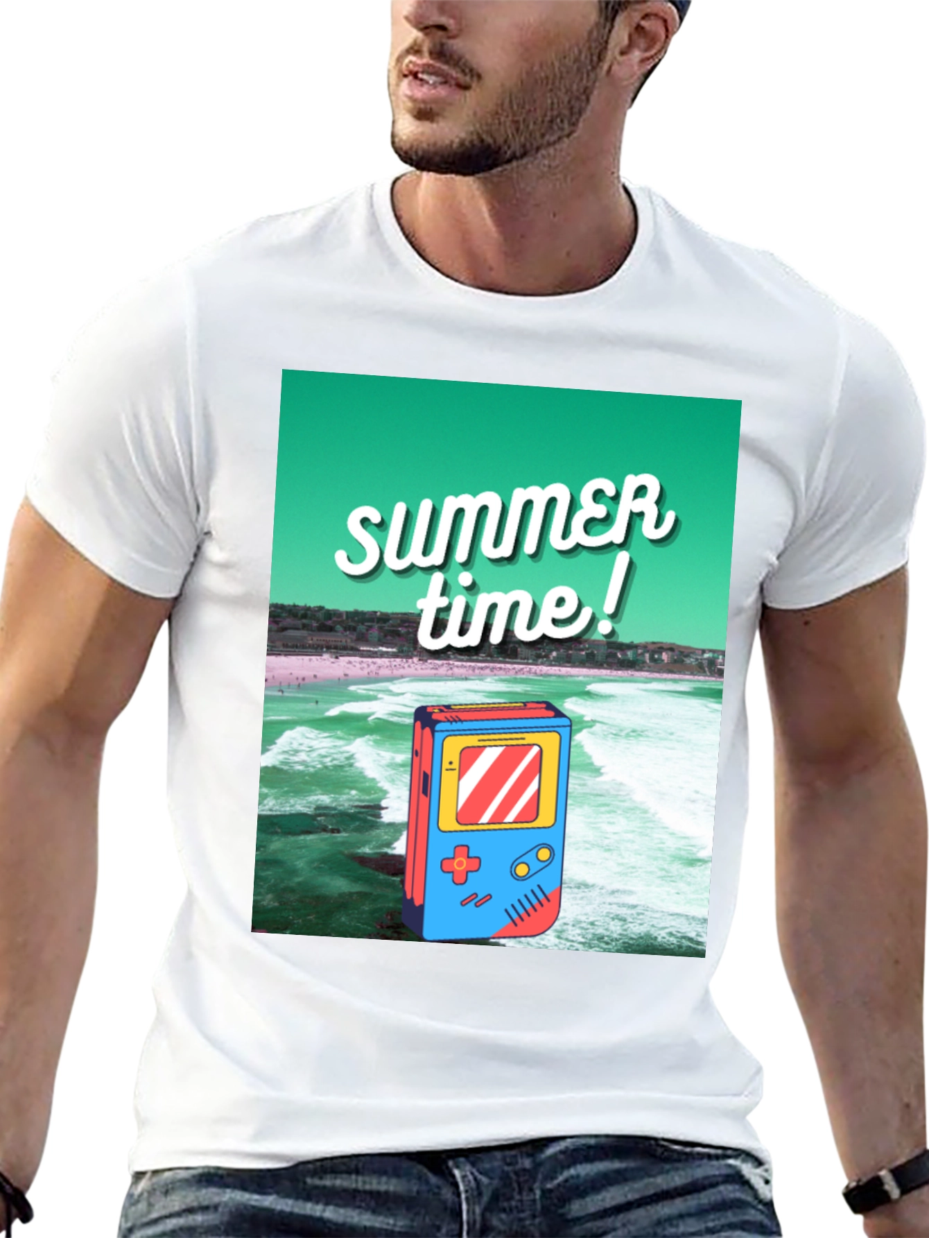 Black Retro Summer Time Graphic Tee view 13