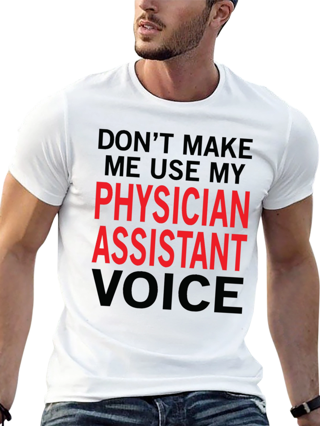 Black Physician Assistant Voice Funny T-Shirt view 13
