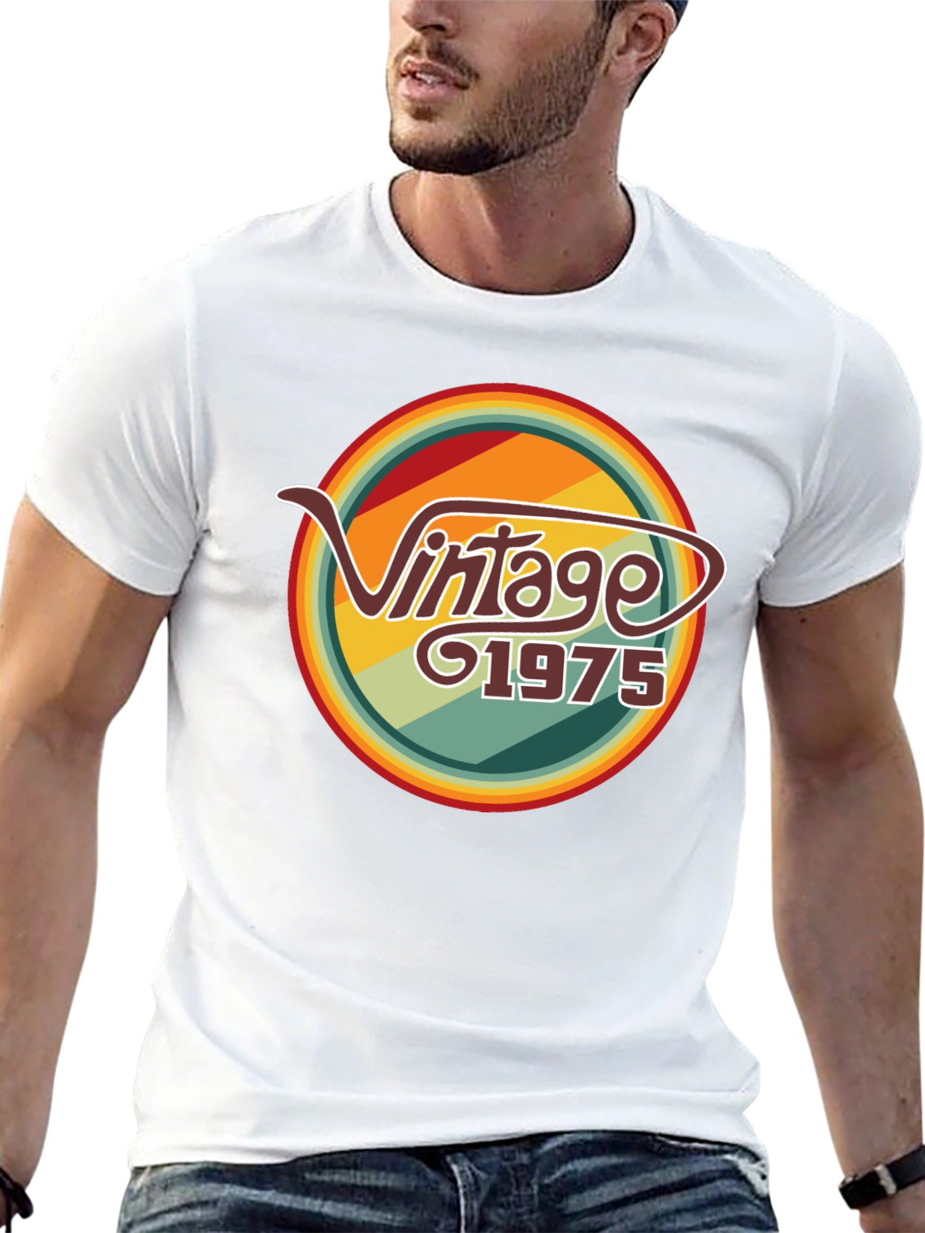 Black Vintage 1975 Graphic T-Shirt - Retro Style view 13