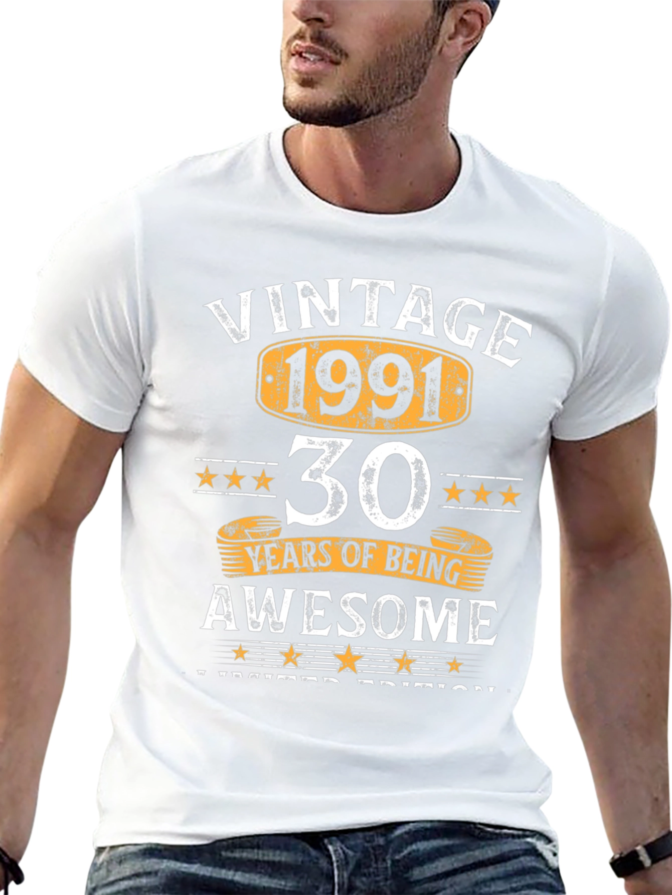 Black Vintage 1991 30 Years Awesome Limited Edition T-Shirt view 13