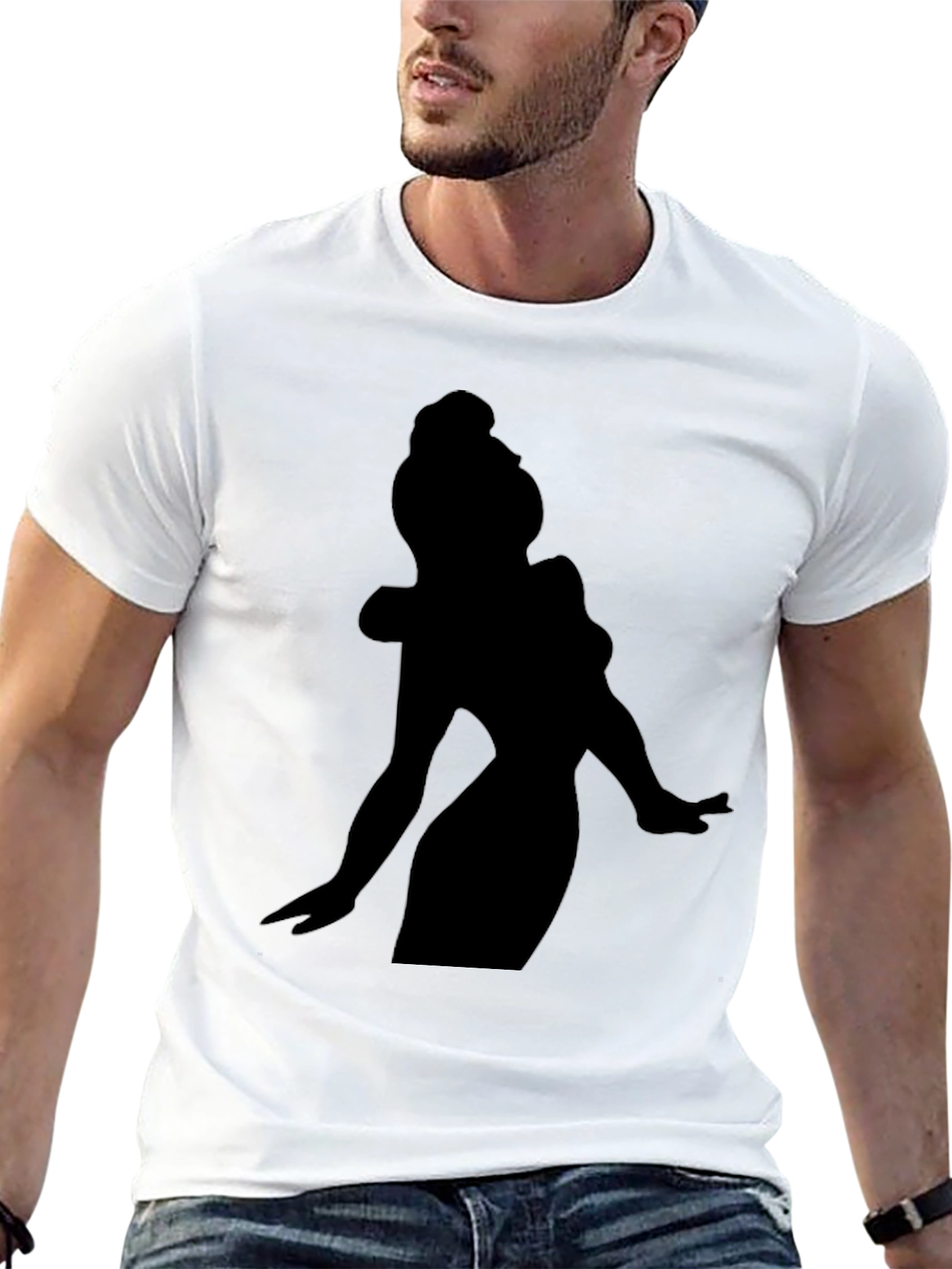 Silhouette Woman Graphic Tee - Black - 13