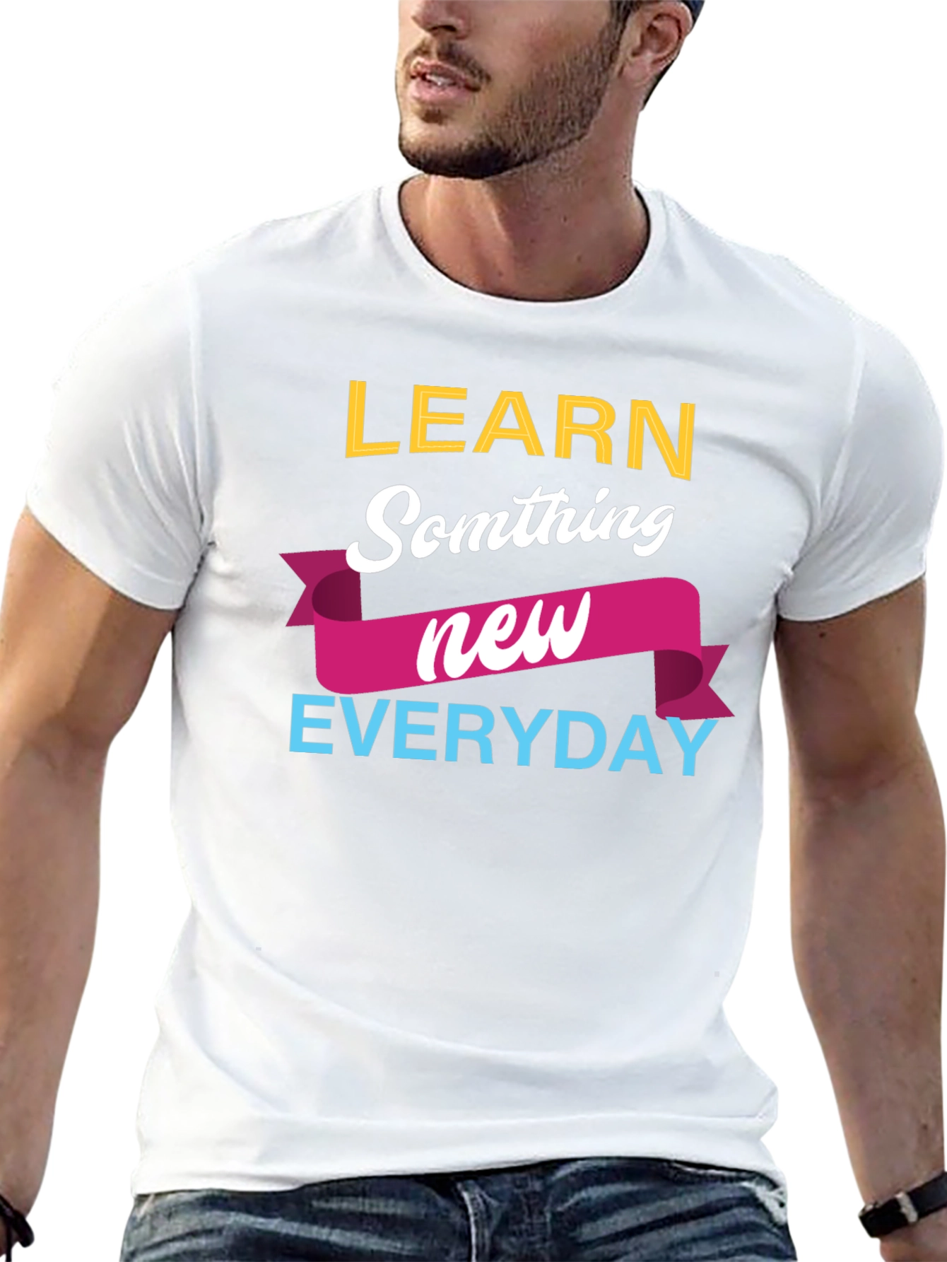Black Learn Something New Everyday T-Shirt view 13