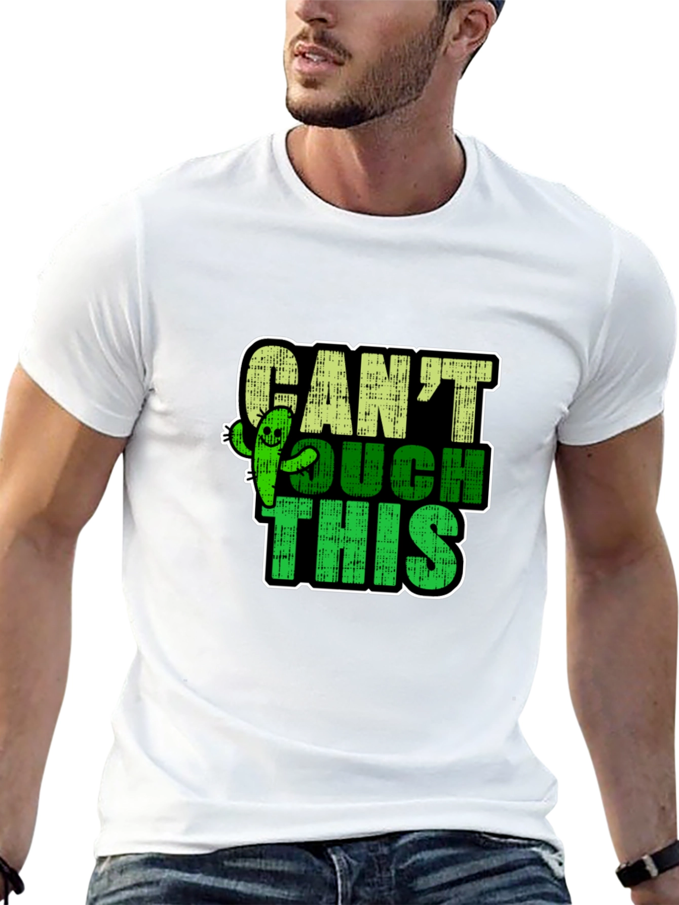 Black Can't Touch This Cactus Graphic T-Shirt view 13