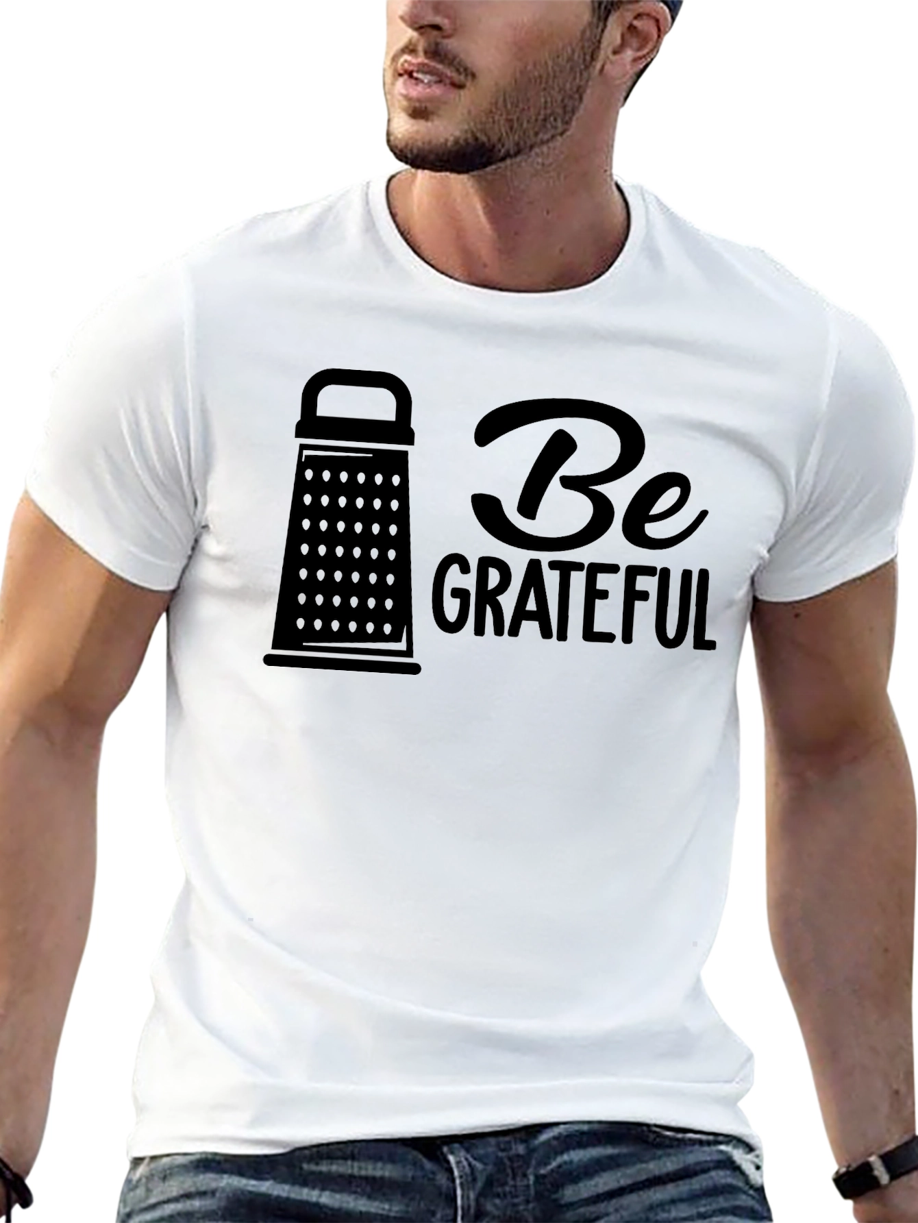 Be Grateful Funny Grater Design Tee - 13
