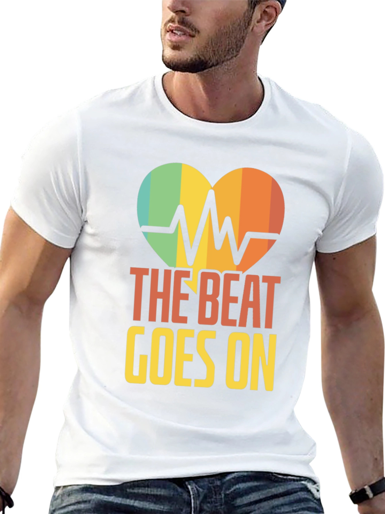 Black The Beat Goes On Graphic Tee view 13