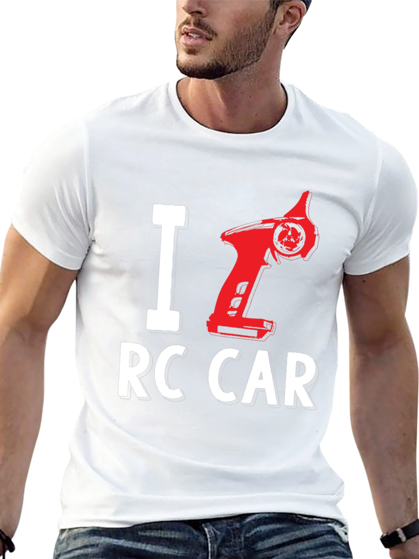 Black I Love RC Car Black T-Shirt view 13