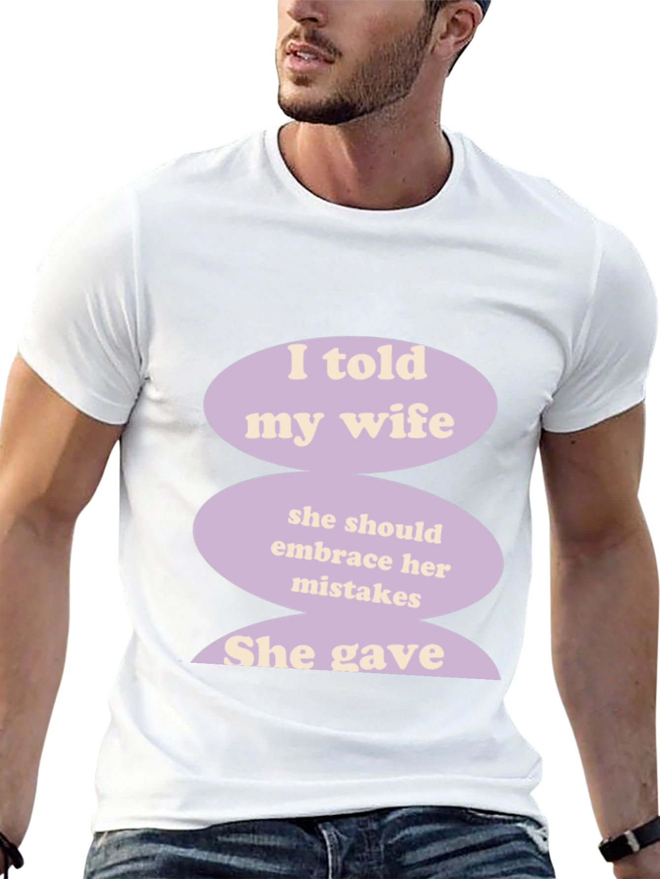 Black Humorous "I Told My Wife" Graphic T-Shirt view 13