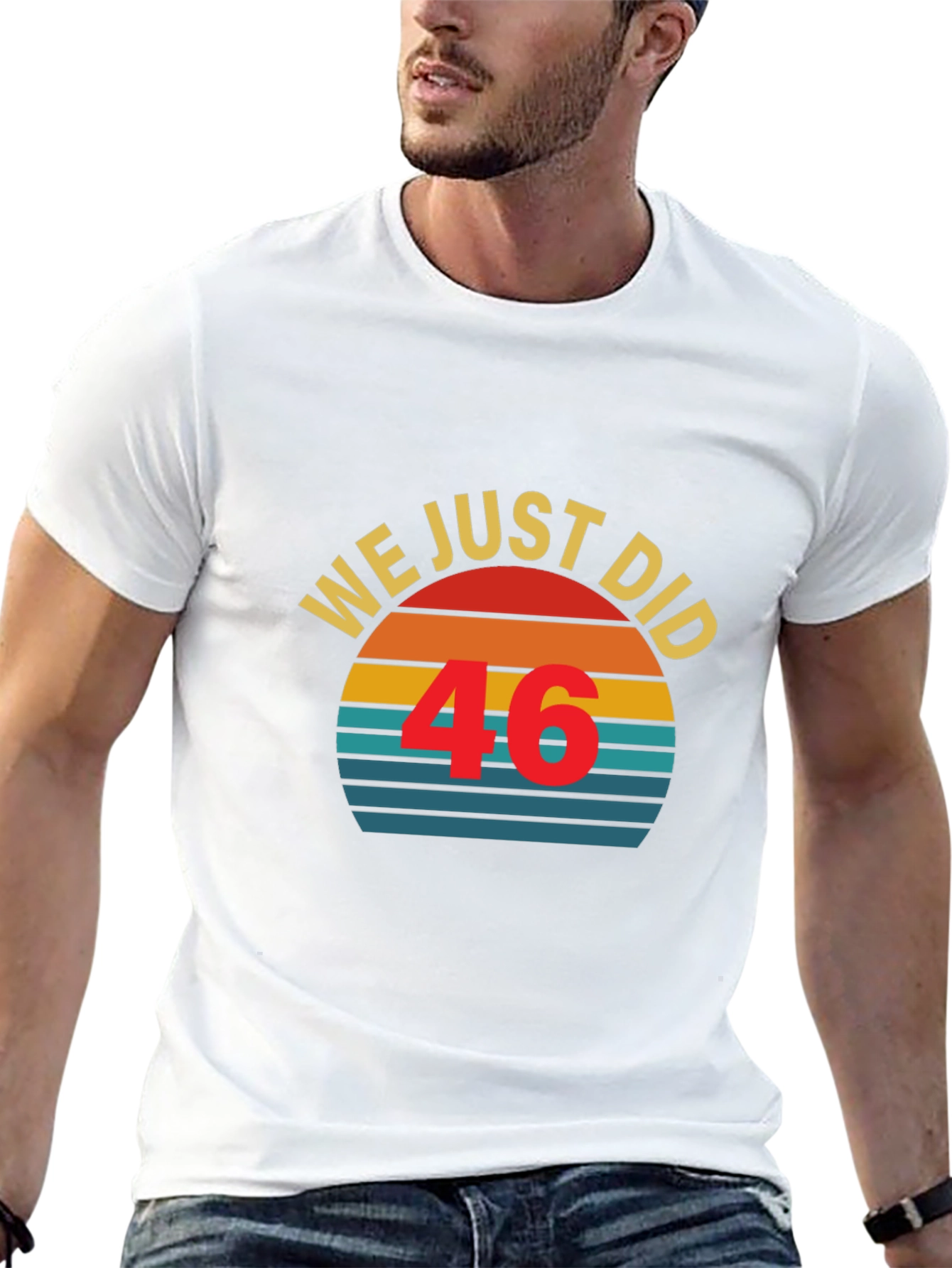 Black We Just Did 46 T-Shirt Vintage Sunset view 13
