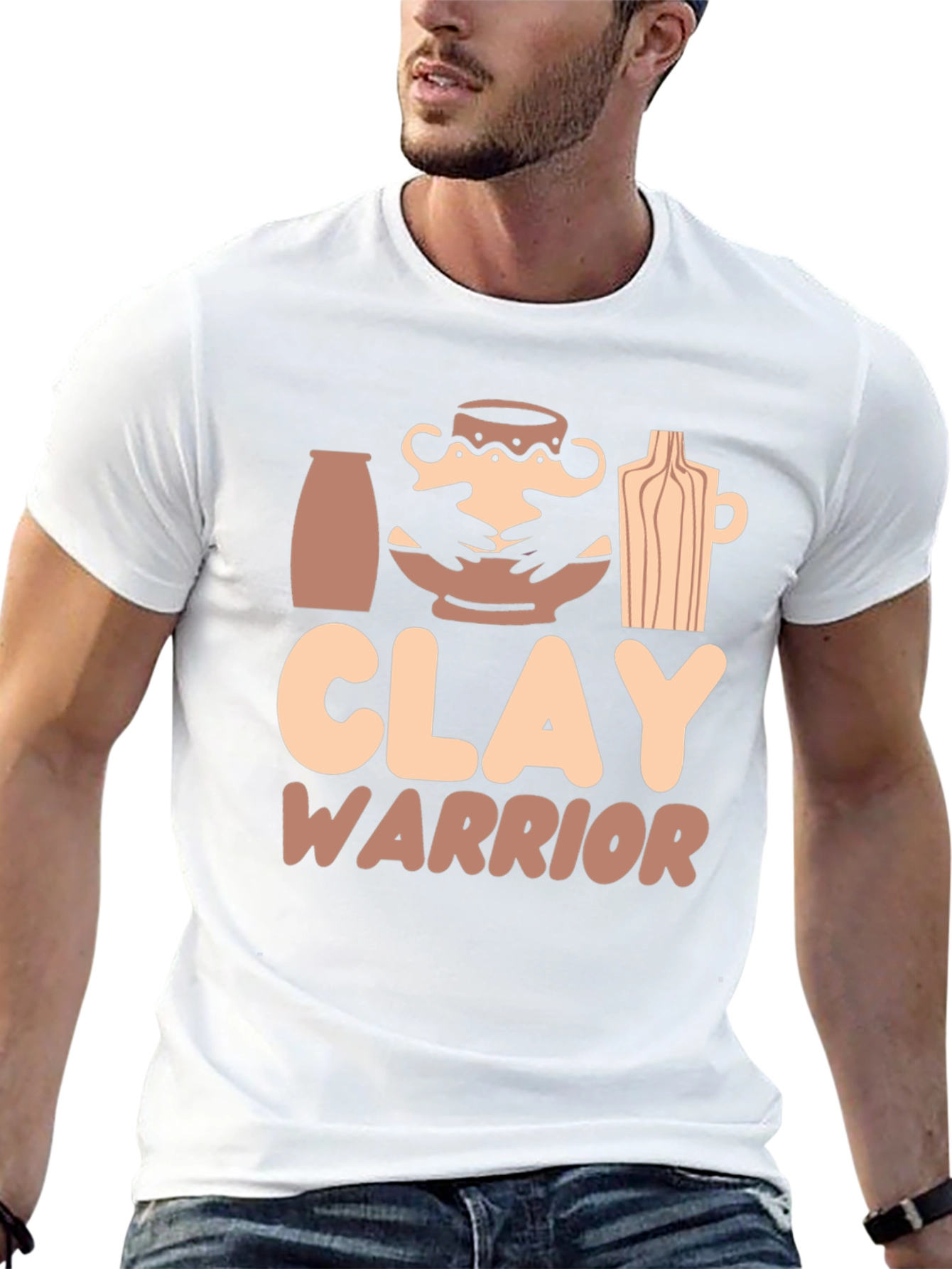 Black Clay Warrior Graphic T-Shirt - Pottery Lover Gift view 13