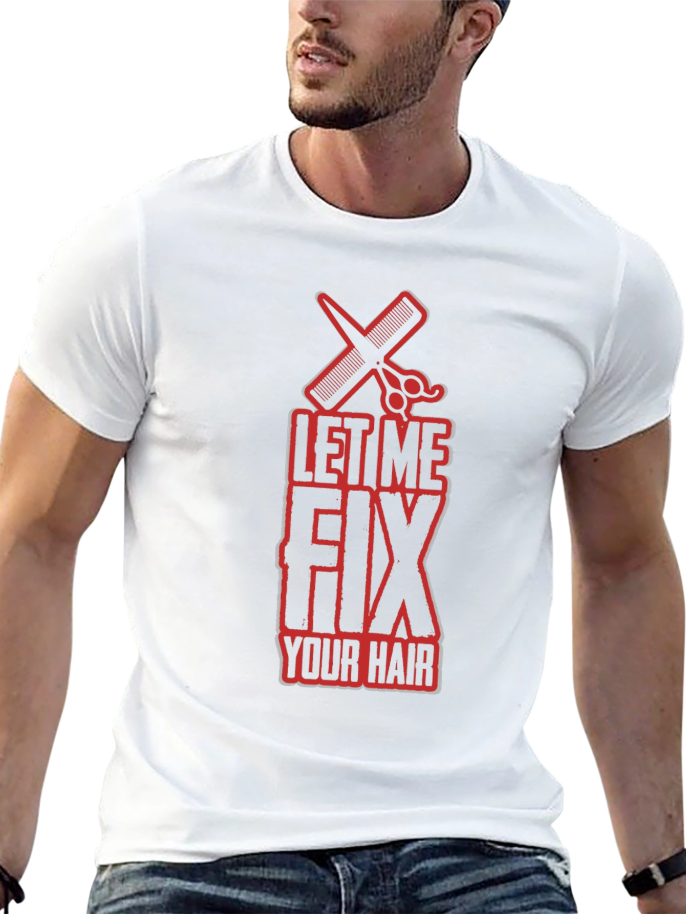 Black Let Me Fix Your Hair Graphic T-Shirt view 13