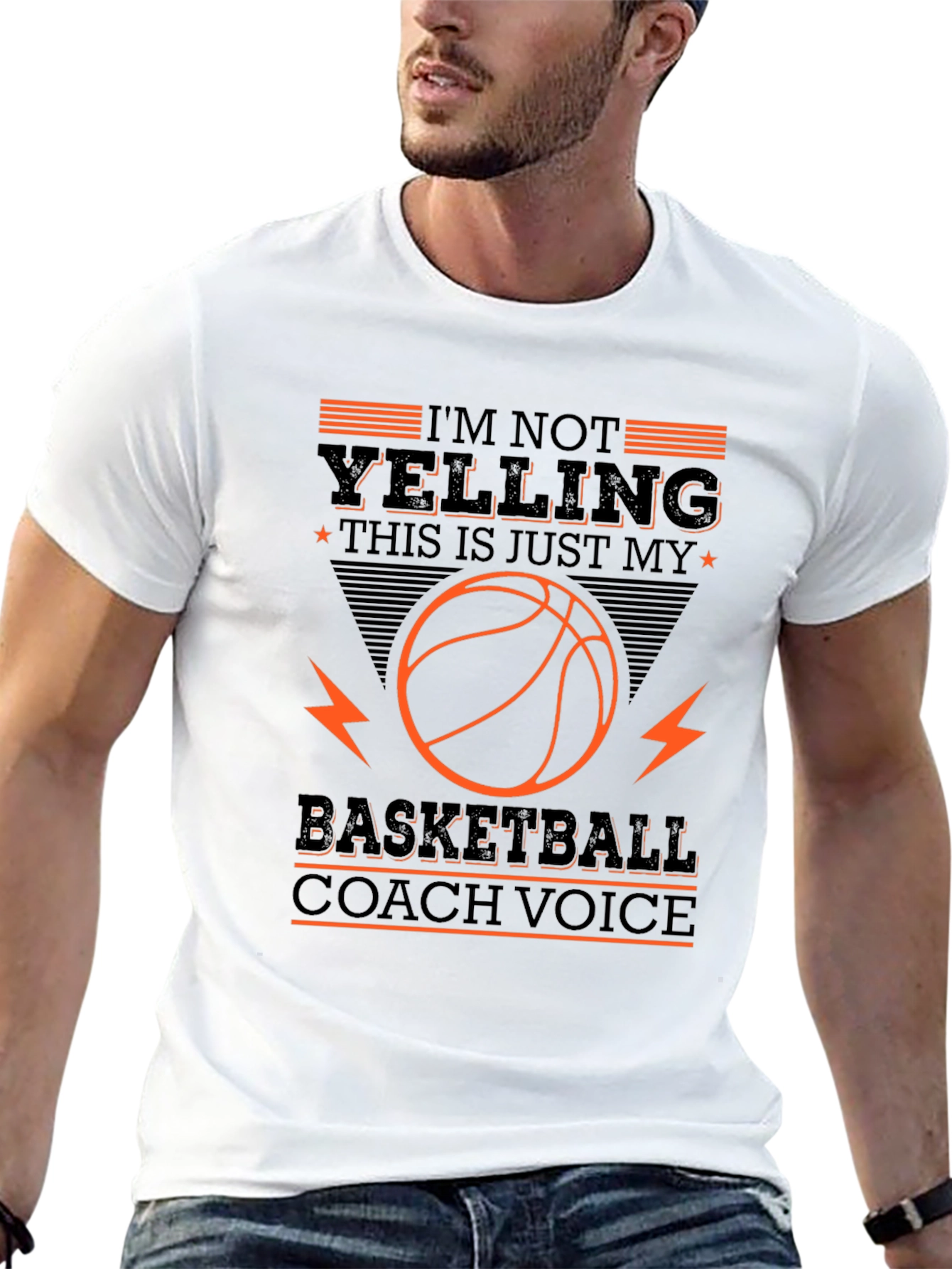 Black Basketball Coach Voice T-Shirt view 13
