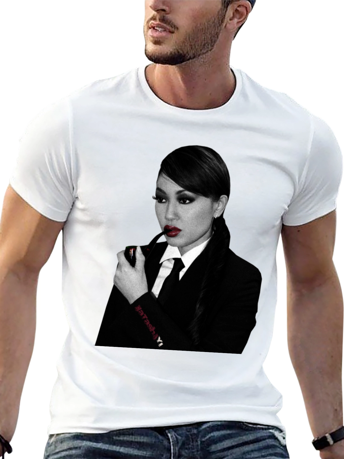 Black Natasha Yi Smoking Pipe Graphic Tee view 13