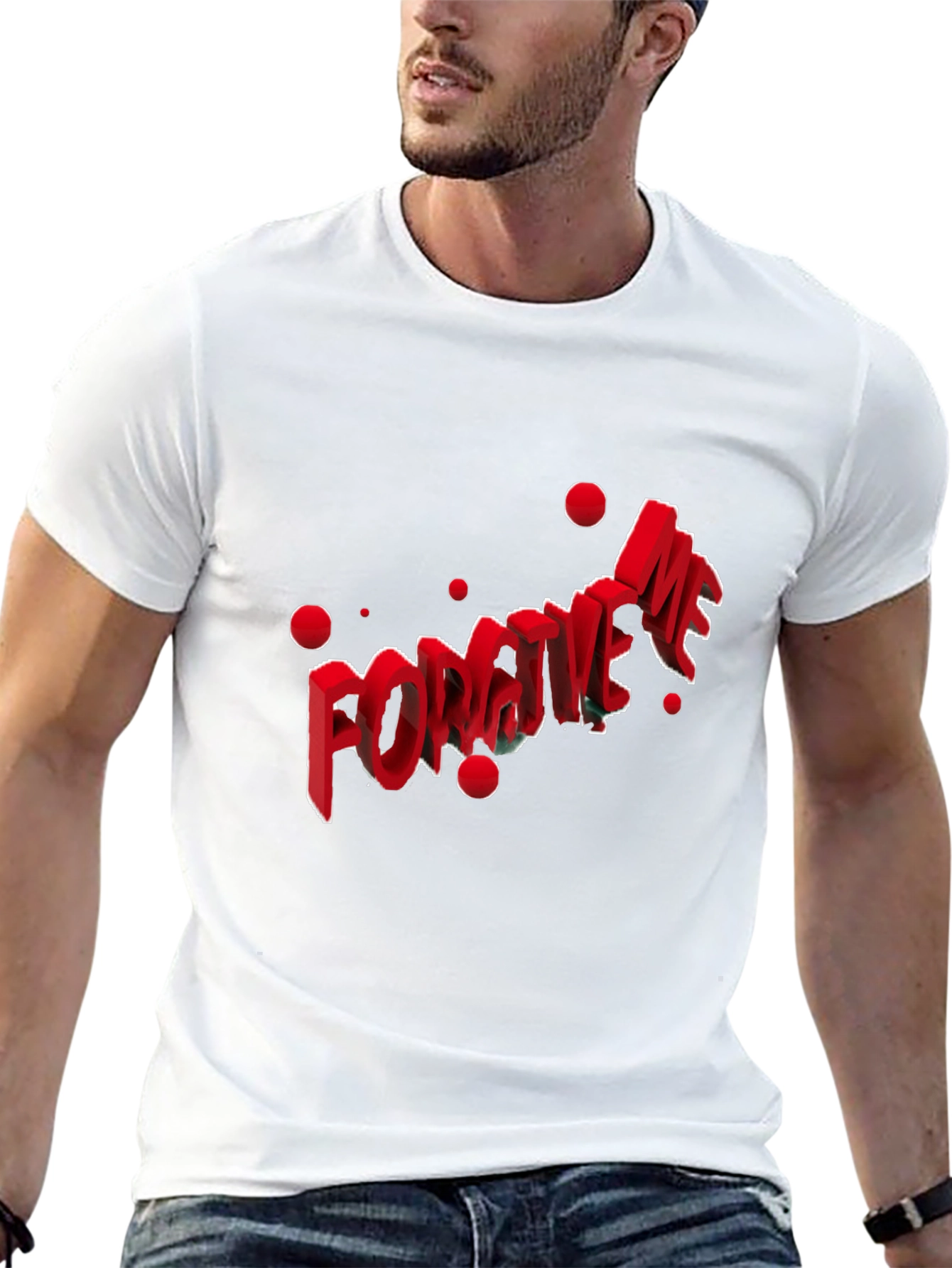 Black Forgive Me Graphic Tee - Black view 13