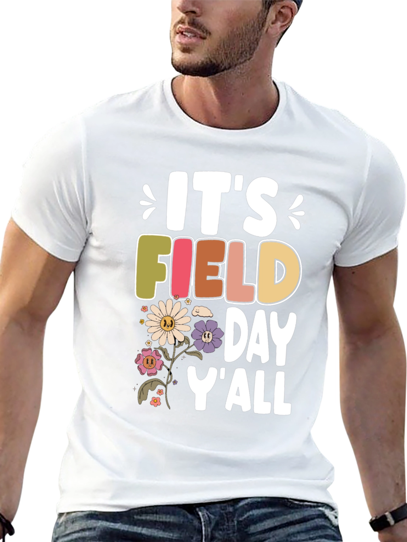 Black It's Field Day Y'all T-Shirt view 13