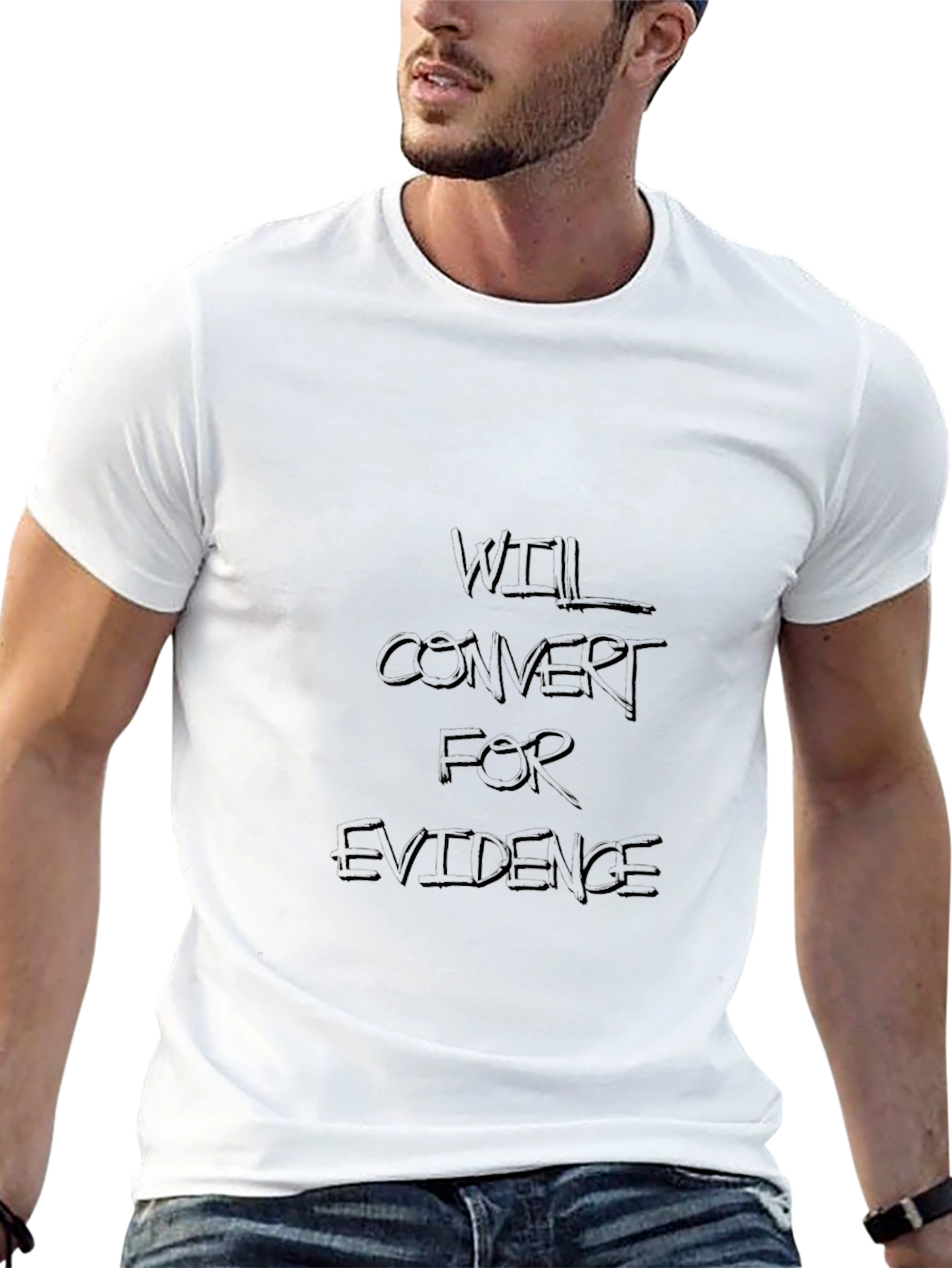 Black Will Convert for Evidence Black T-Shirt view 13