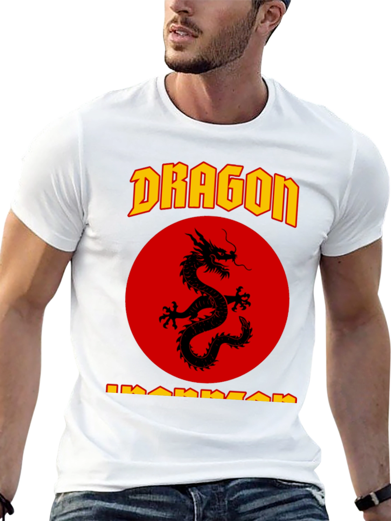 Black Dragon Warrior Graphic T-Shirt - Black view 13
