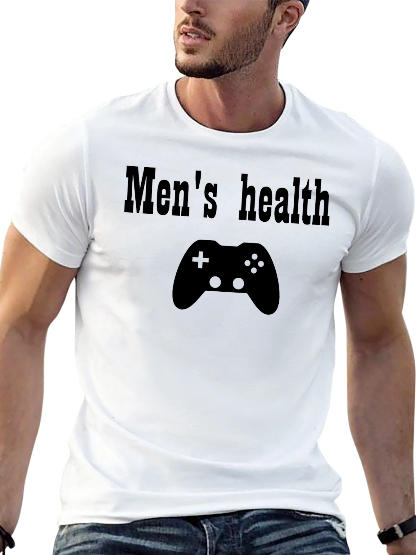 Black Men's Health Gaming T-Shirt - Black view 13