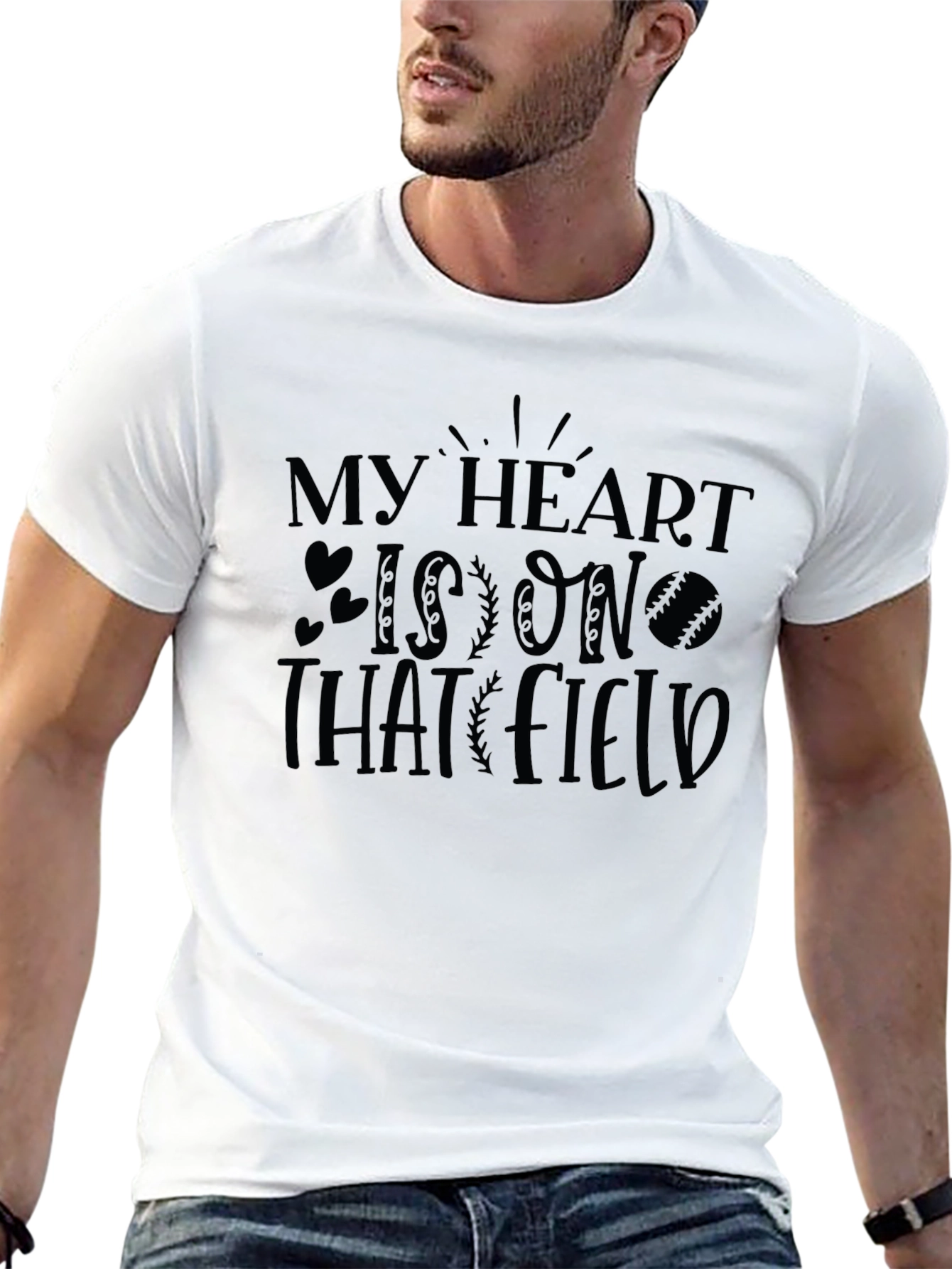 Black My Heart Is On That Field Graphic Tee view 13