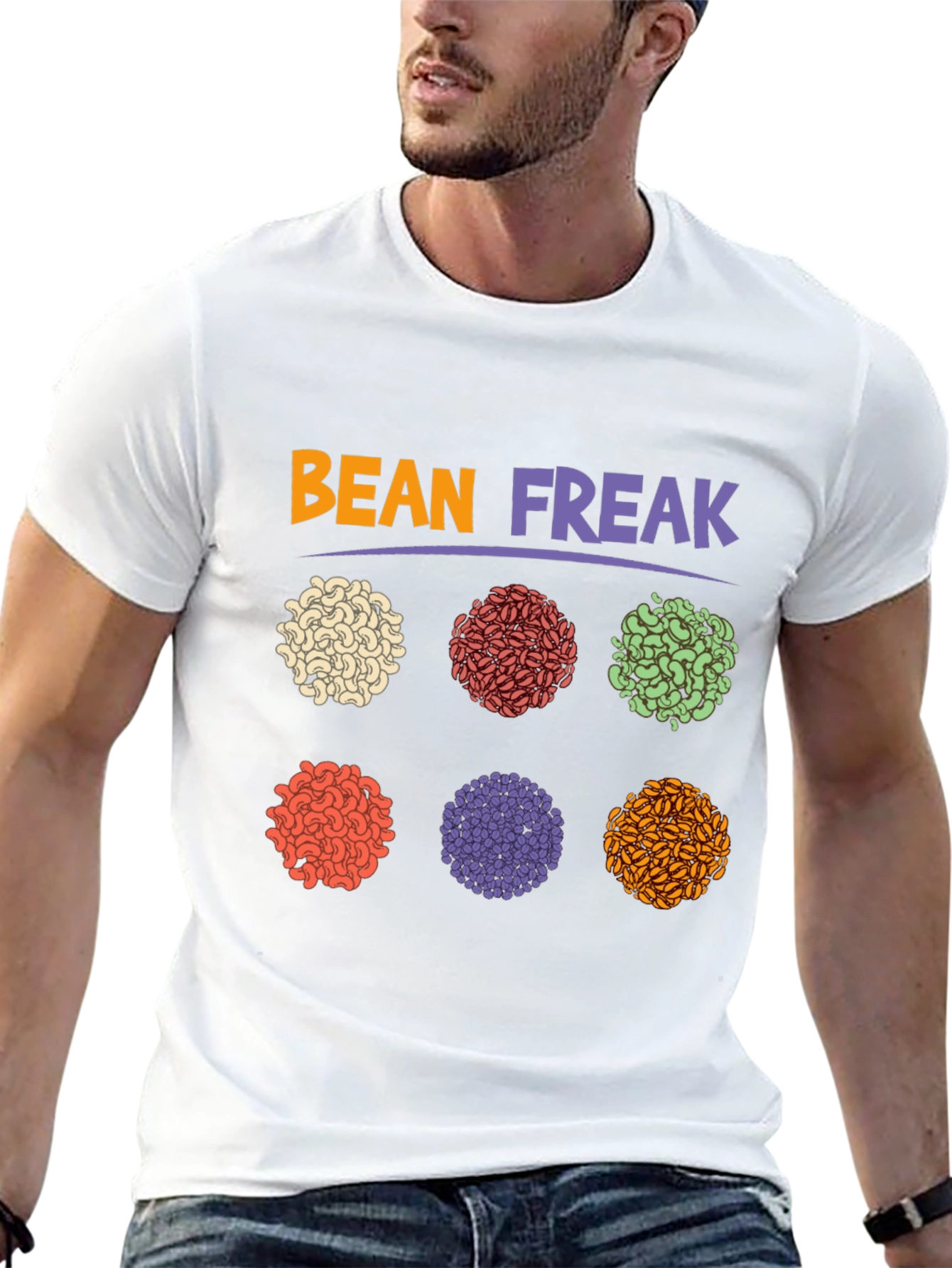 Black Bean Freak Graphic T-Shirt - Casual Wear view 13
