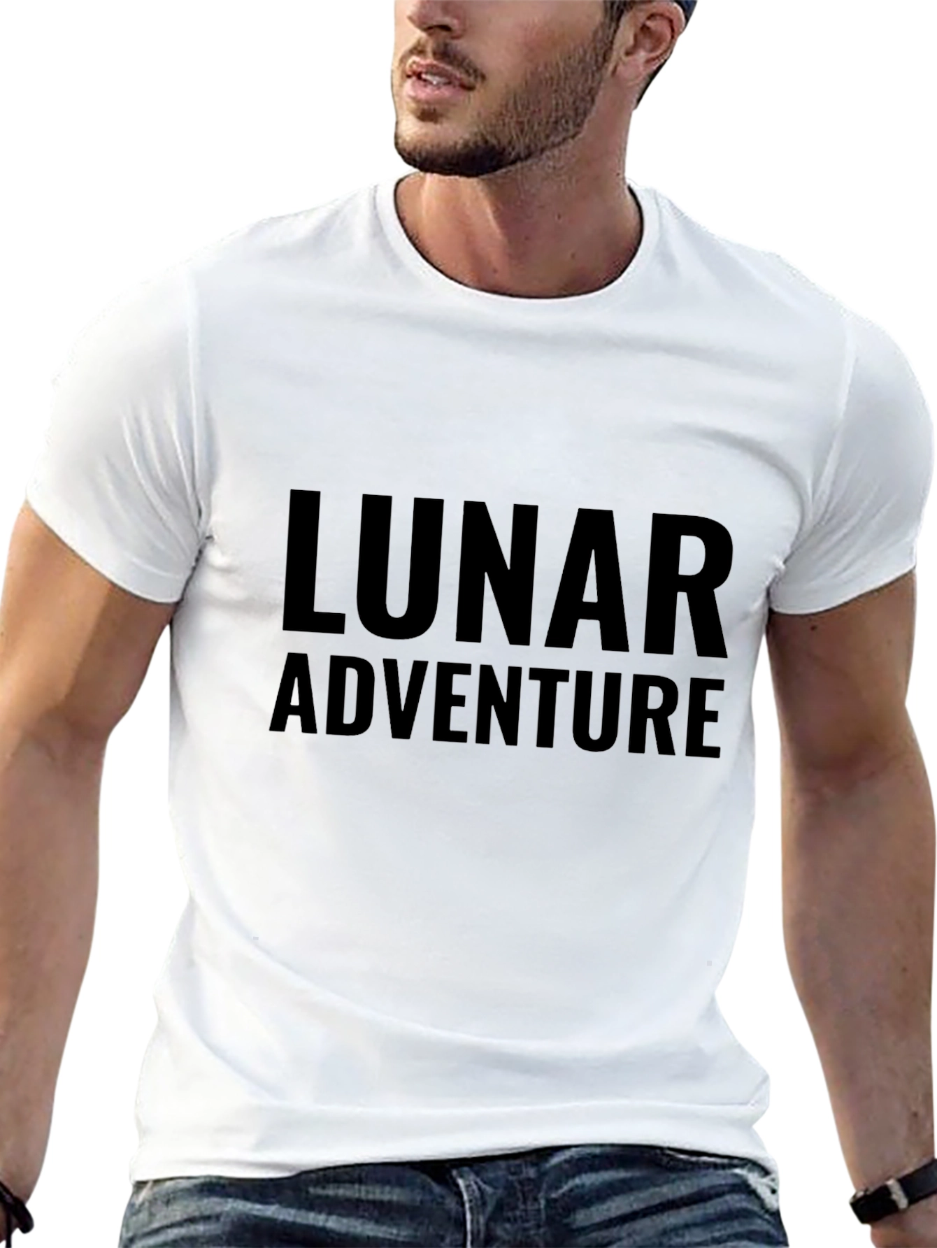 Black Lunar Adventure Black T-Shirt view 13