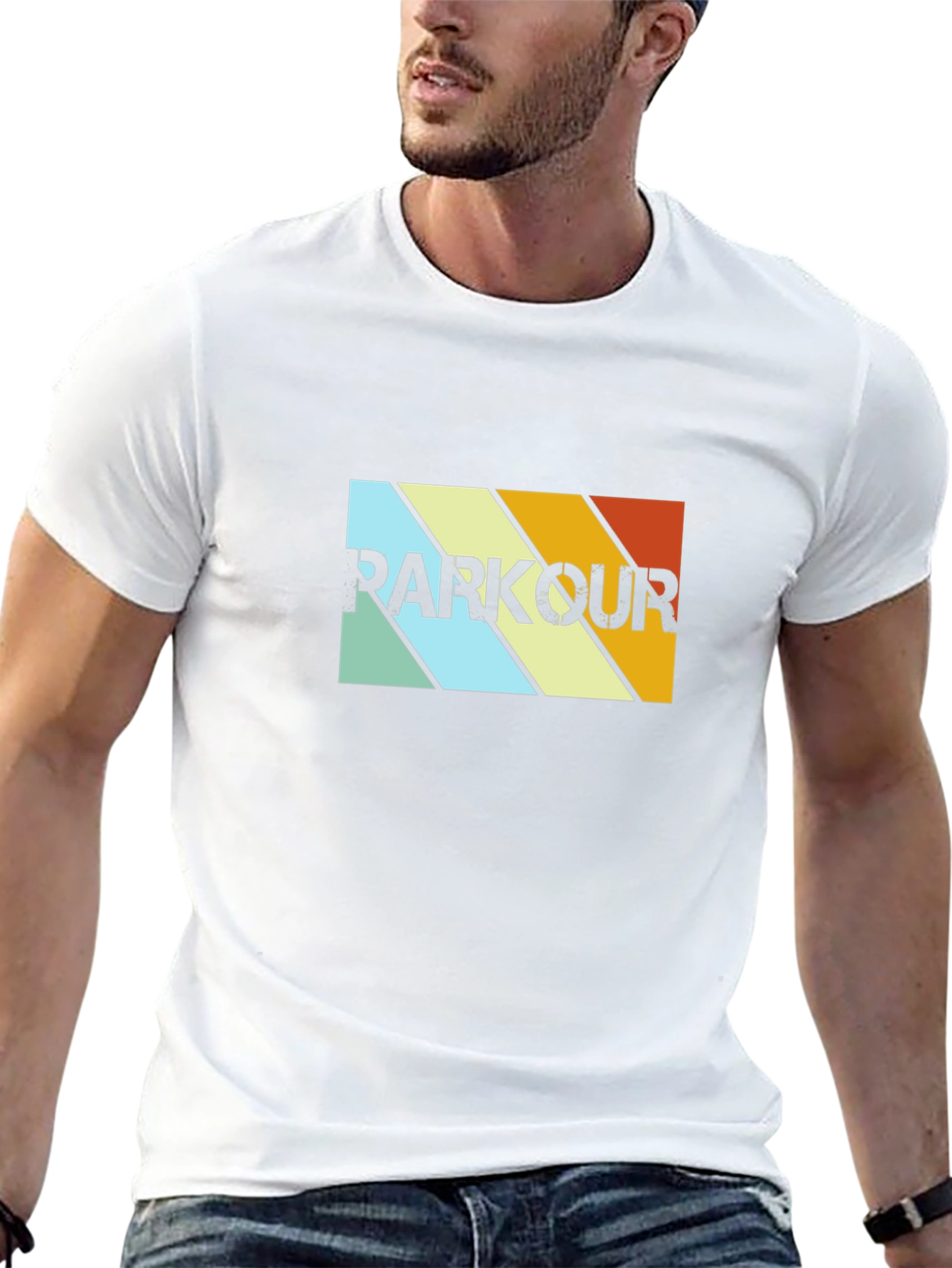 Black Retro Parkour T-Shirt - Urban Sportswear view 13
