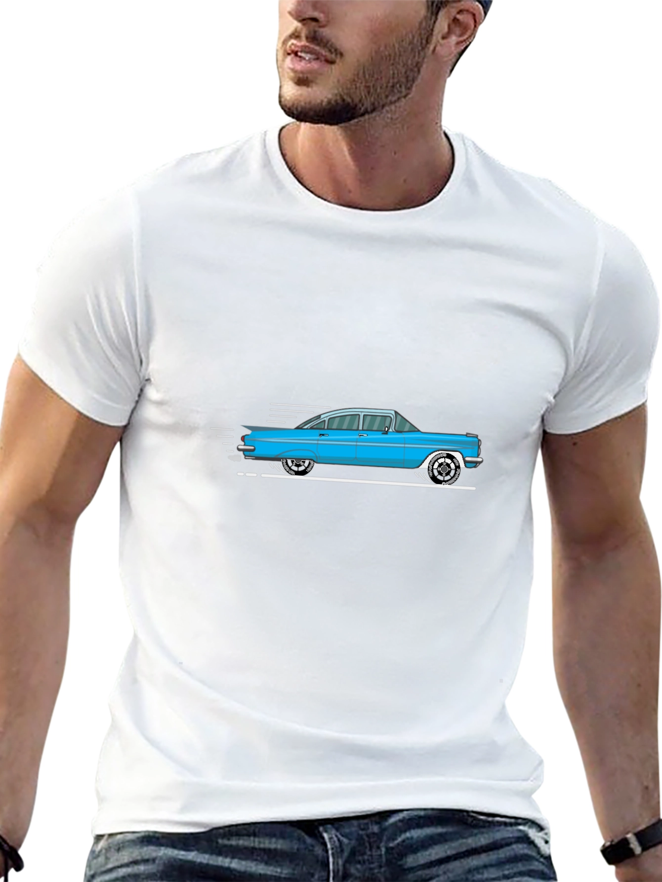 Black Vintage Car Graphic Tee - Classic Cool view 13