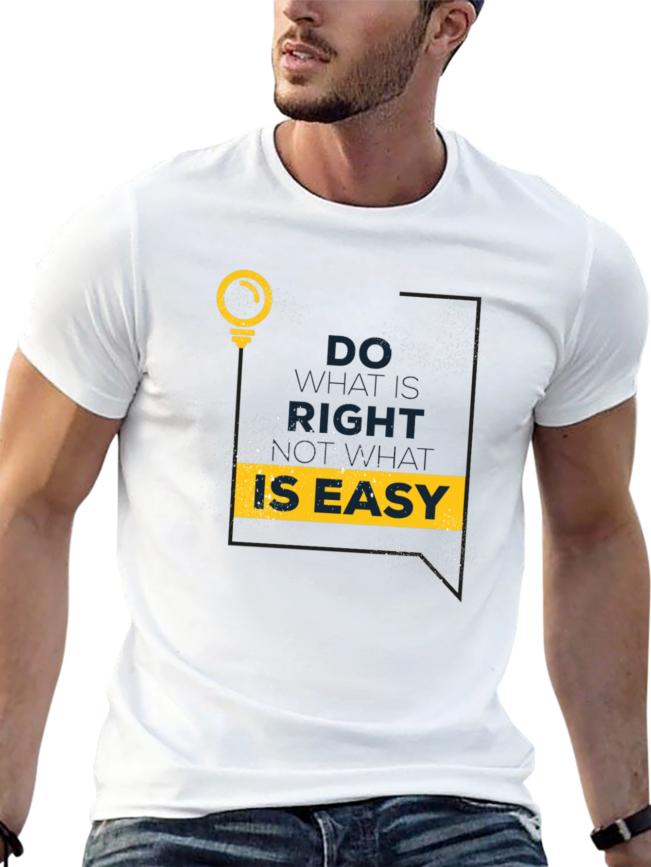 Black Motivational Graphic Tee: Do What Is Right view 13