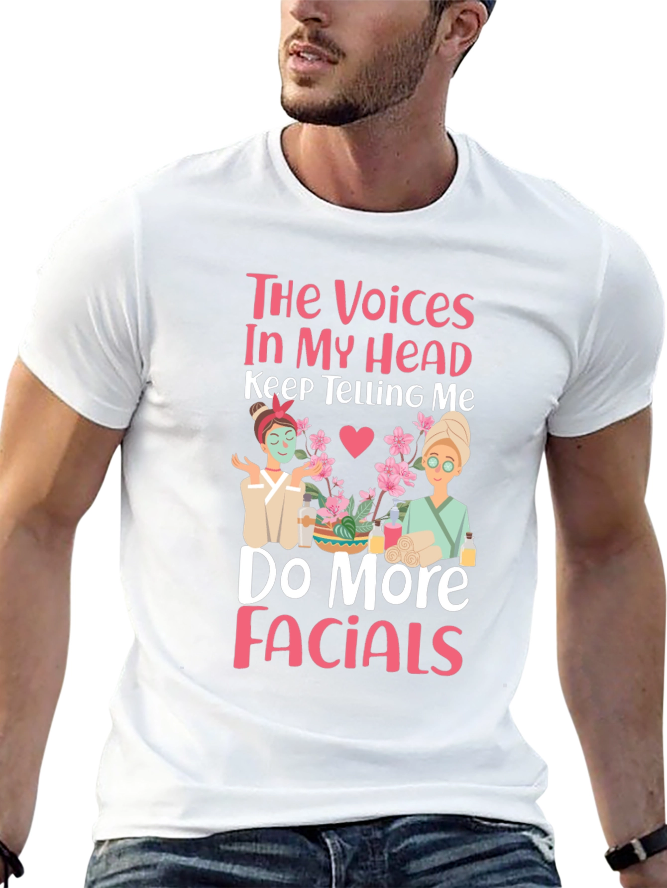 Black Voices in My Head Facials T-Shirt view 13