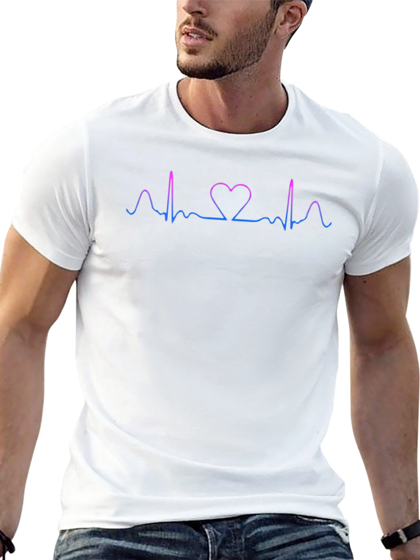 Heartbeat Heart Line Graphic Tee - 13