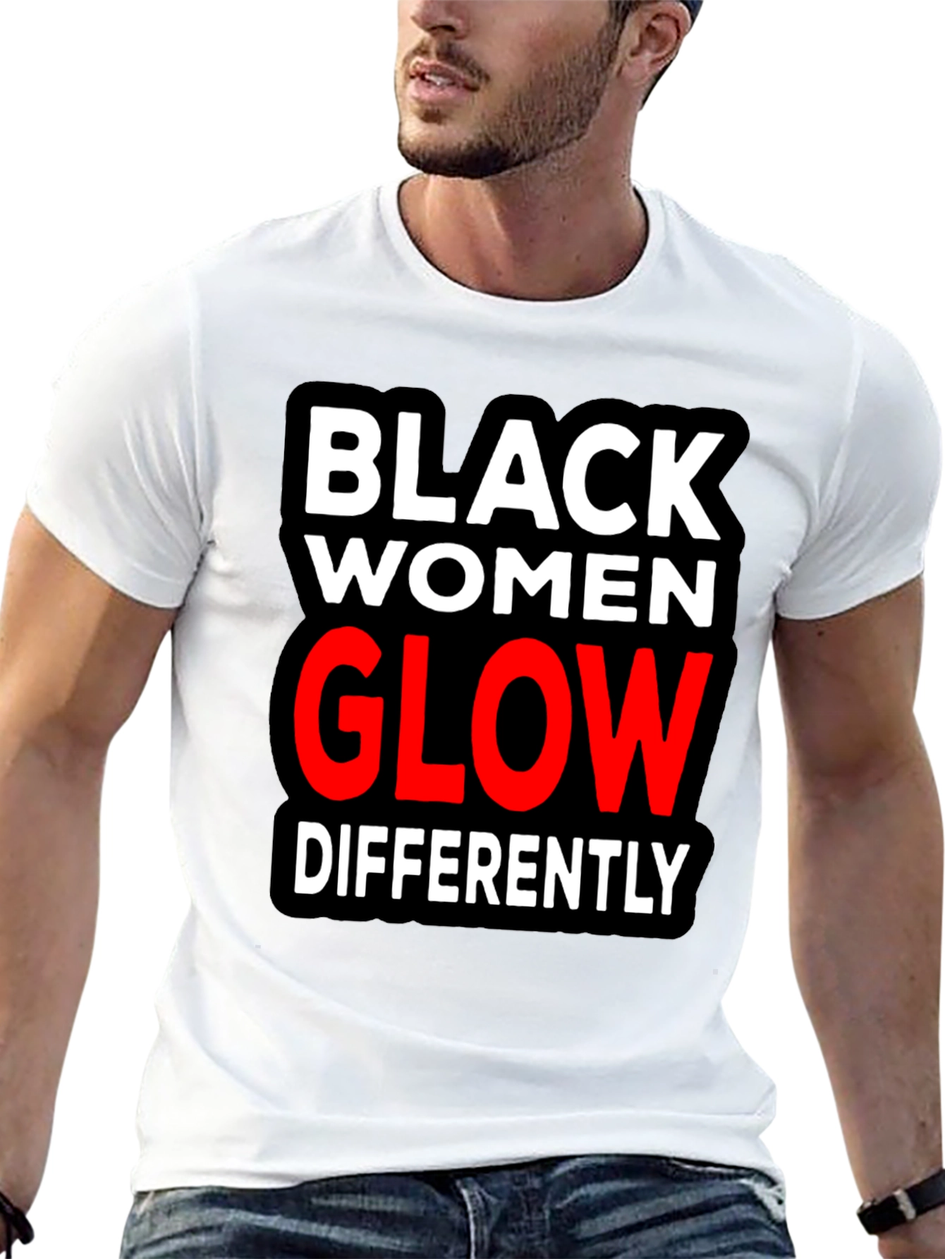 Black Black Women Glow Differently T-Shirt view 13