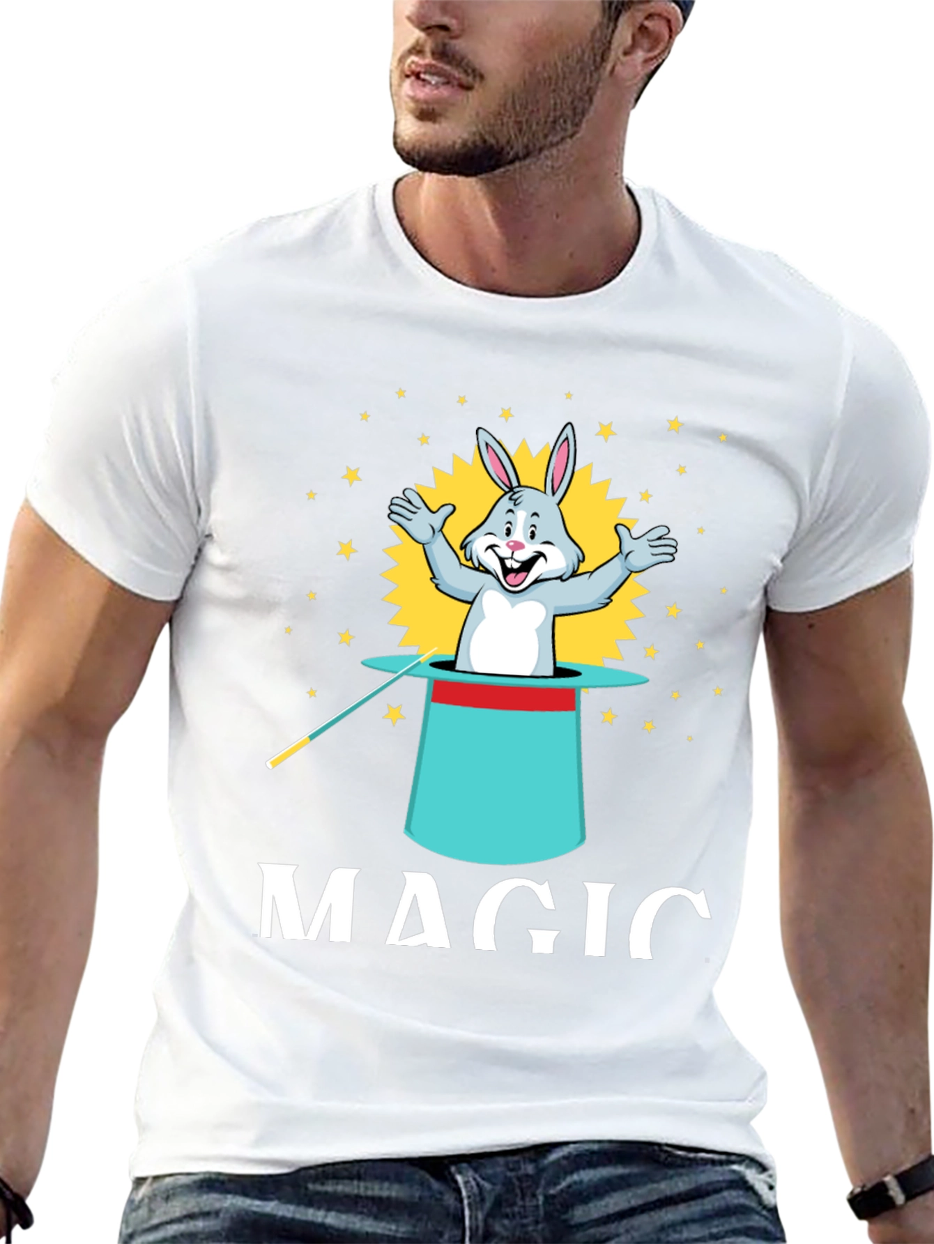 Black Magic Rabbit Tee - Illusionist Style view 13