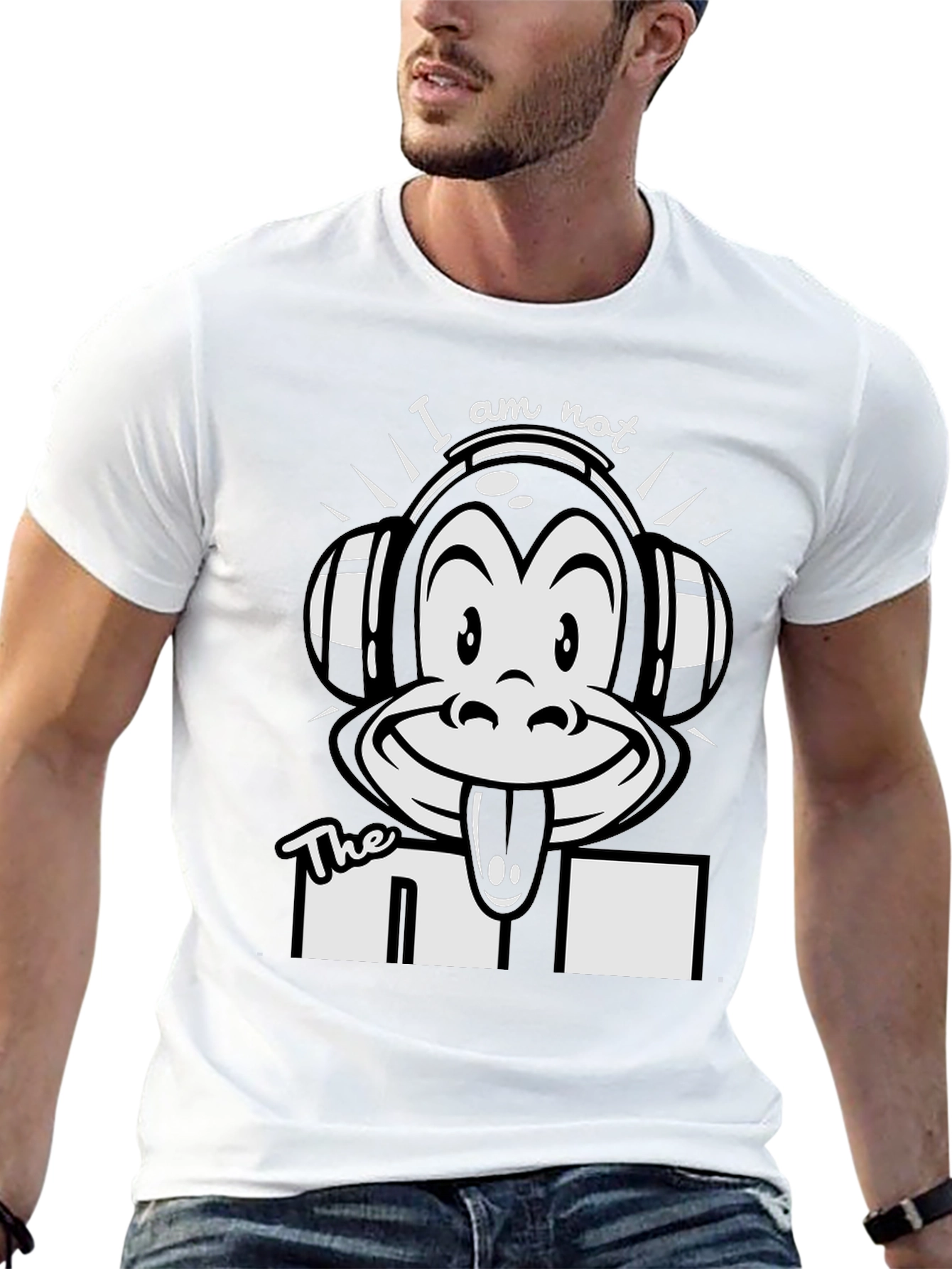 Black Monkey DJ Graphic T-Shirt - Funny Music Lover Tee view 13