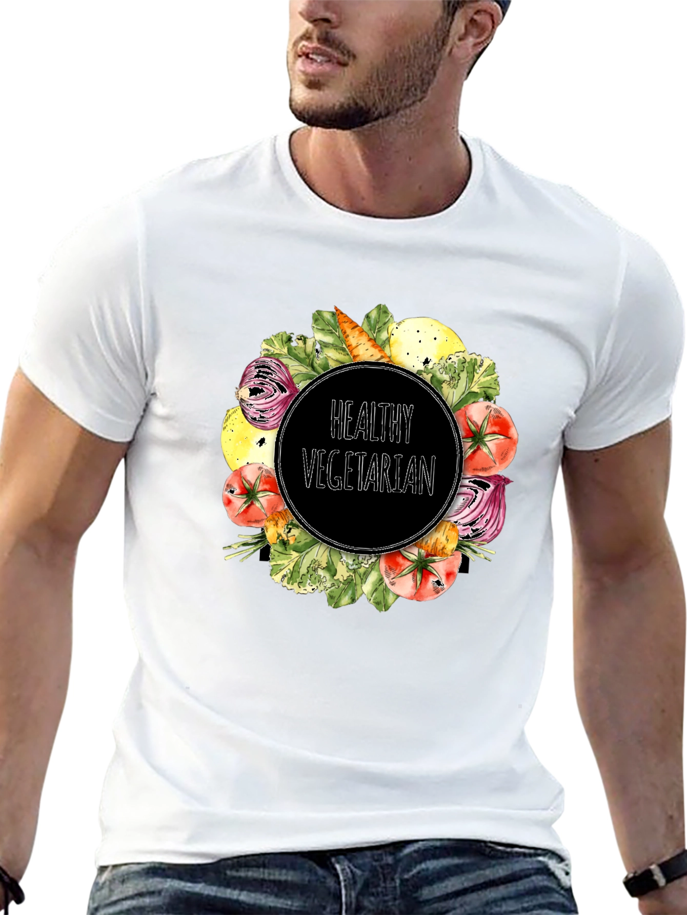 Healthy Vegetarian Graphic T-Shirt - 13