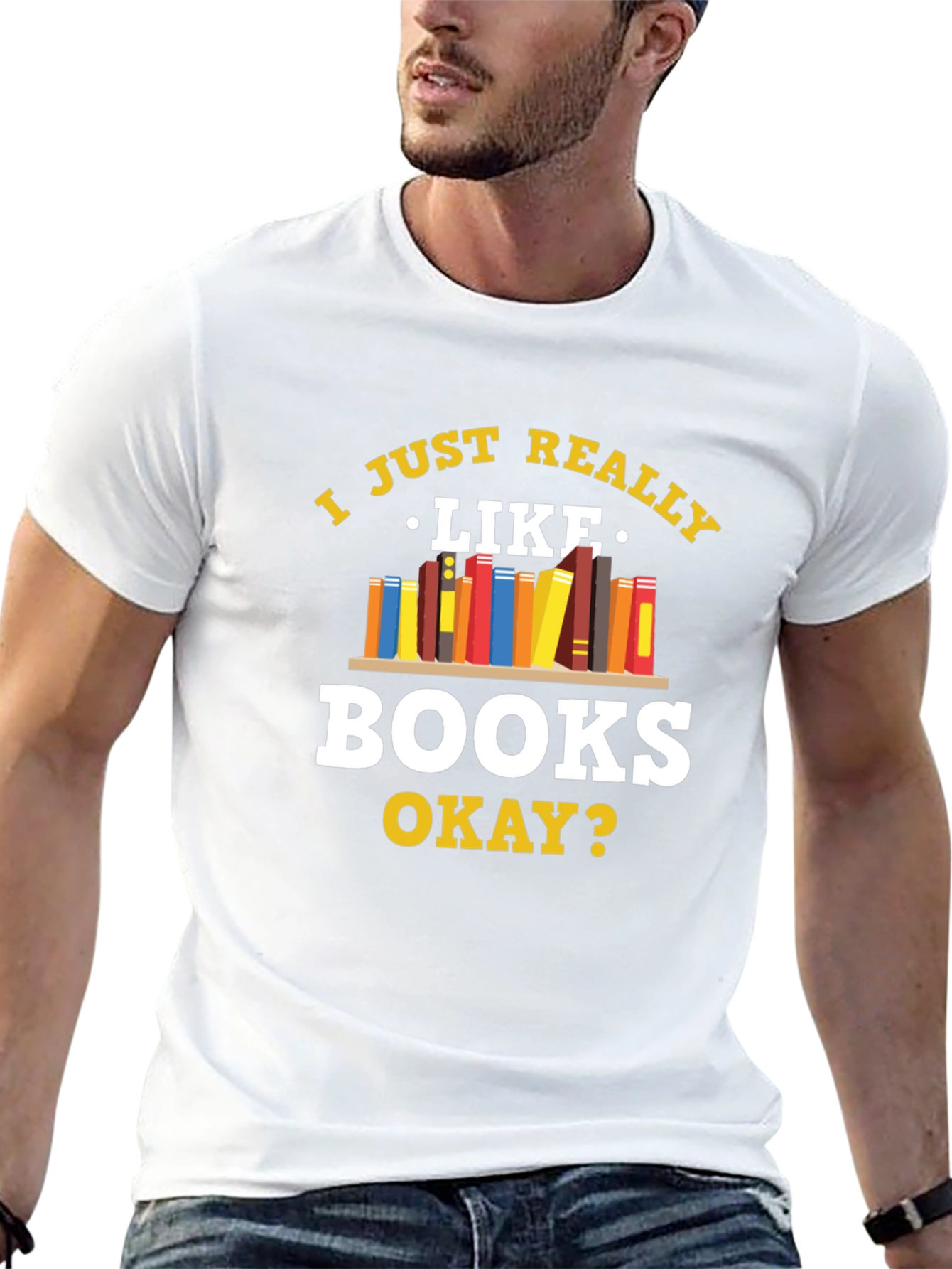 Black Book Lover's Tee: I Just Really Like Books view 13