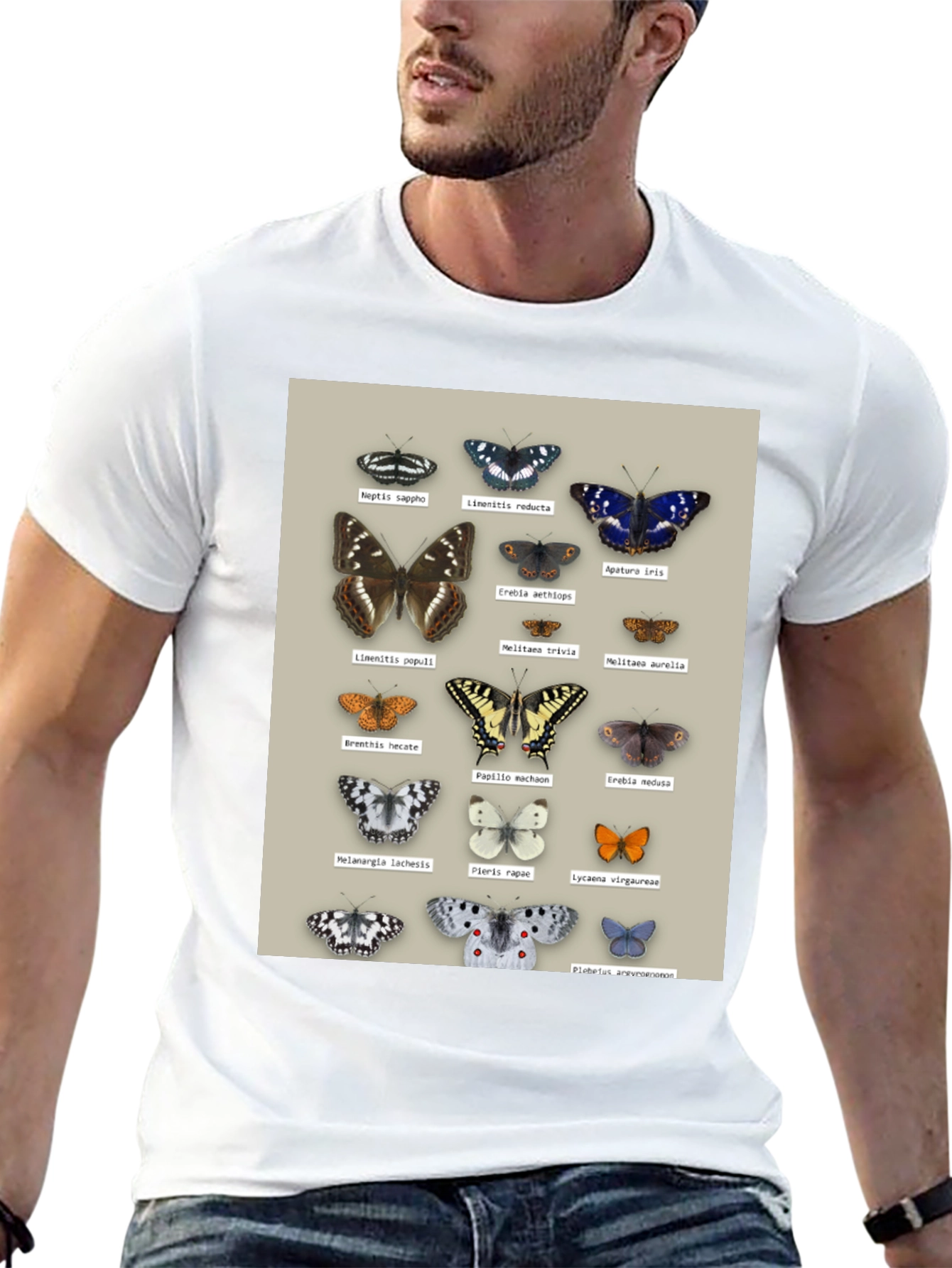 Black Butterfly Print T-Shirt | Nature Lover Apparel view 13