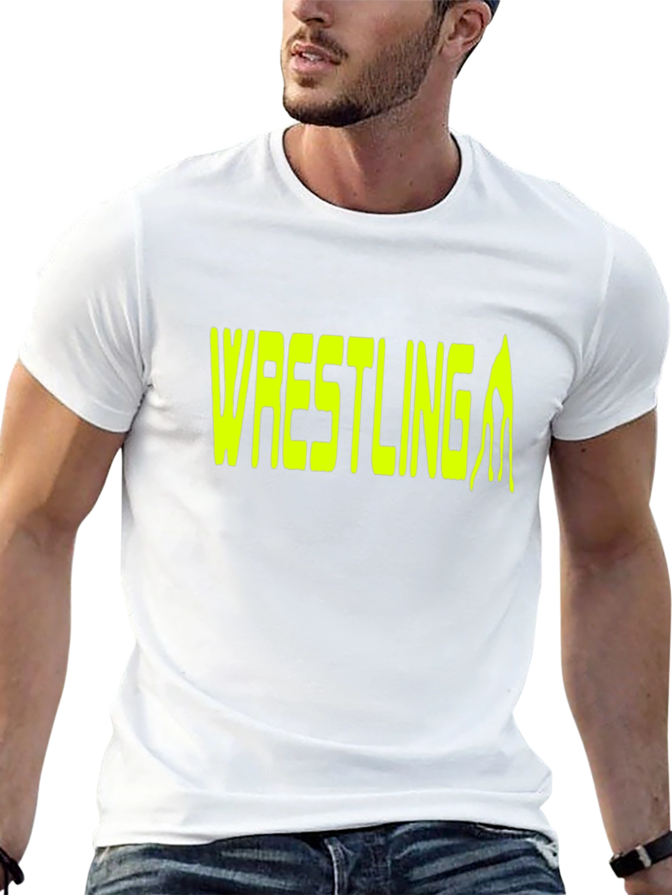 Black Wrestling Graphic T-Shirt - Black view 13