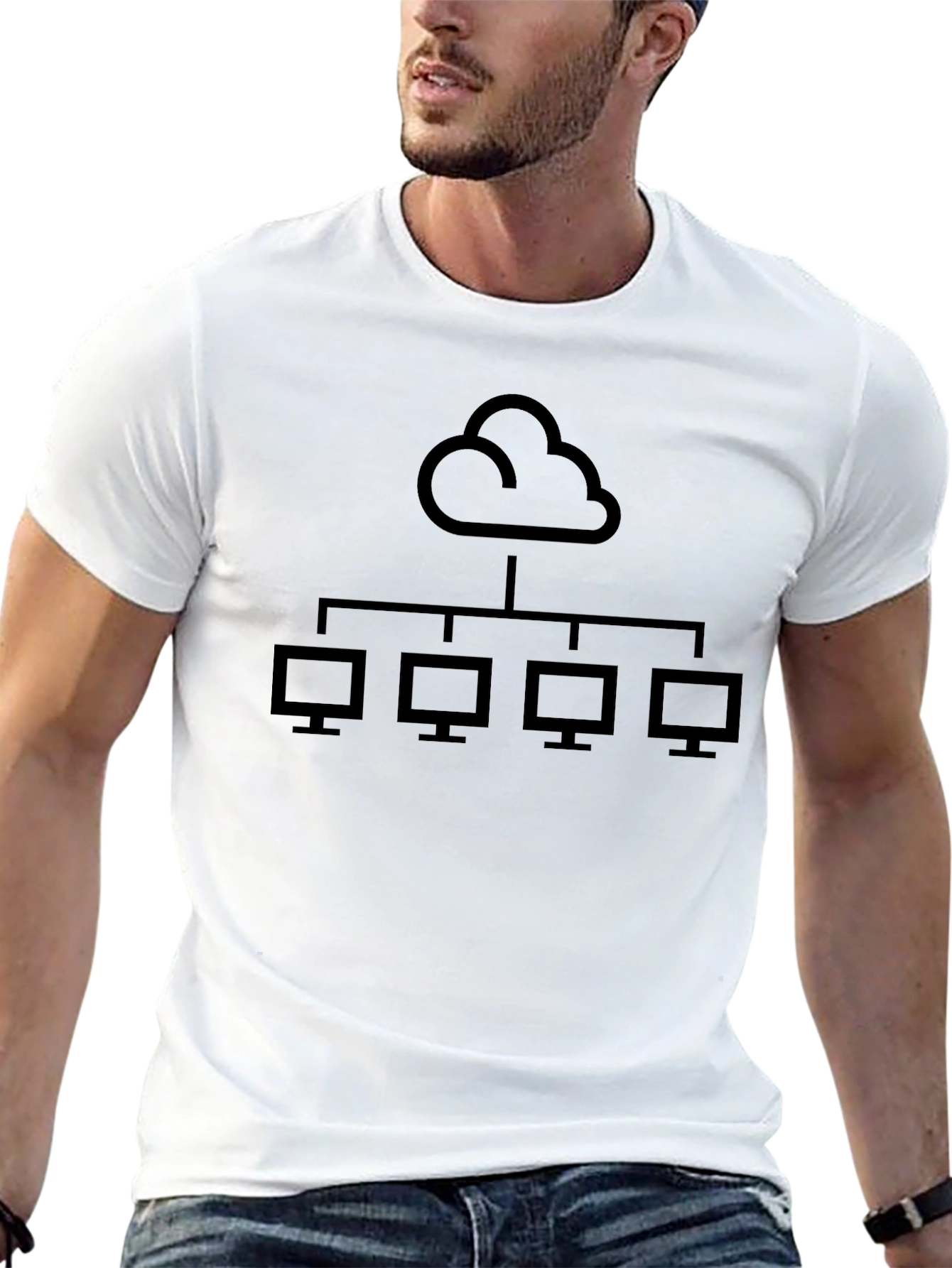 Black Cloud Network Black T-Shirt view 13