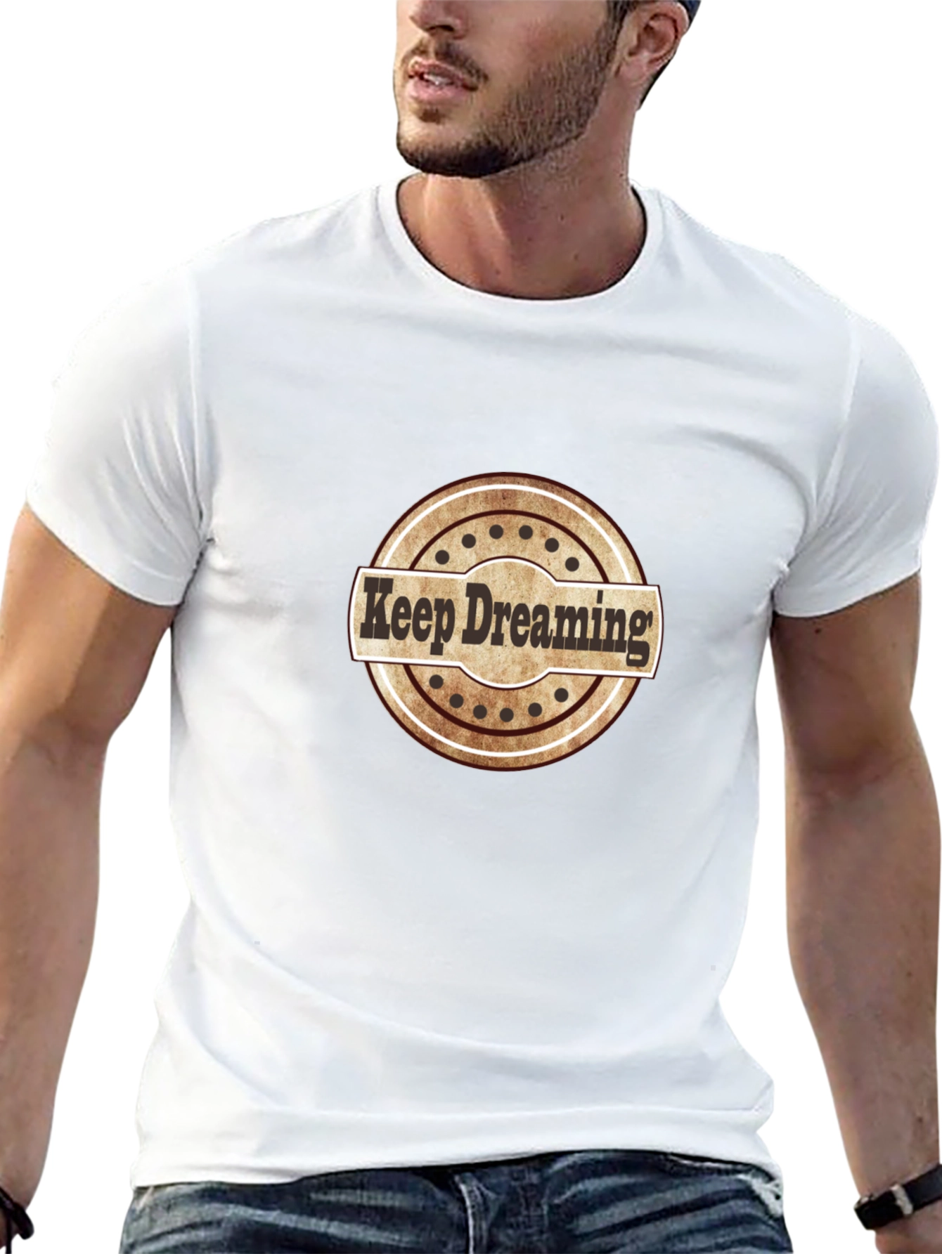 Black Keep Dreaming Graphic Print Black T-Shirt view 13