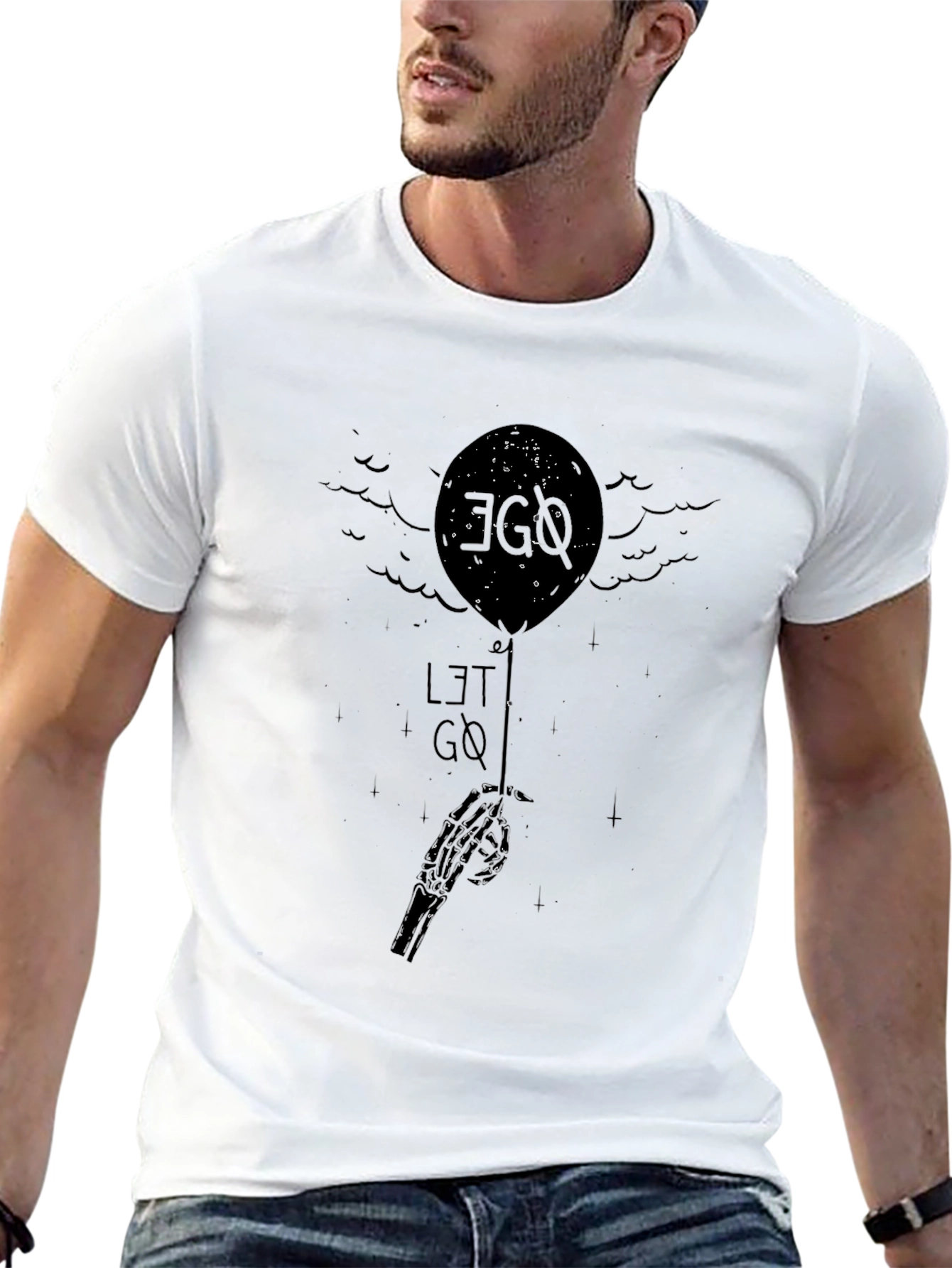 Black Ego Let Go Balloon Graphic Tee view 13