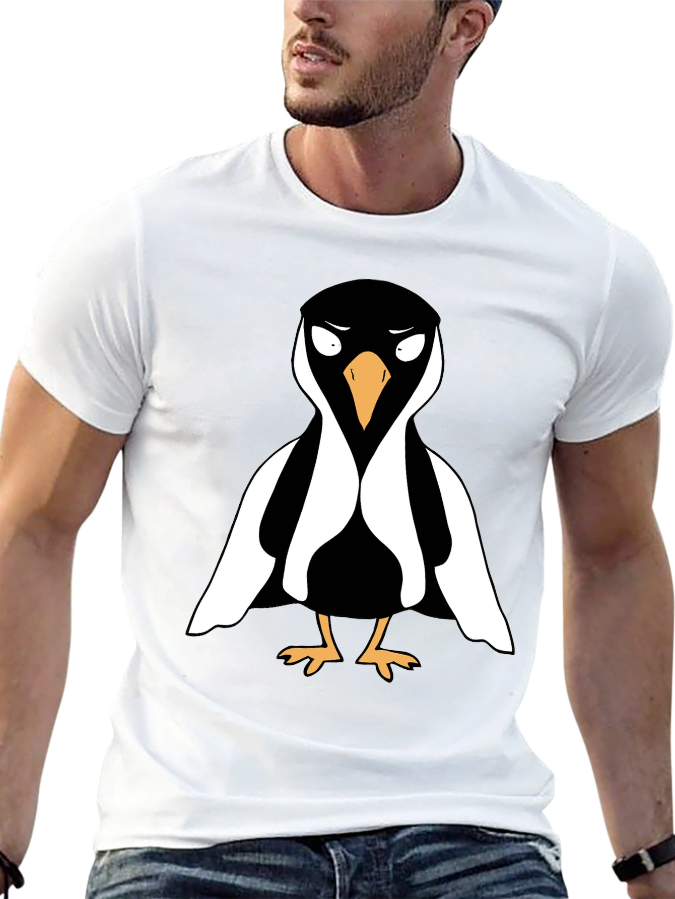 Black Cool Penguin Graphic Tee - Black T-Shirt view 13